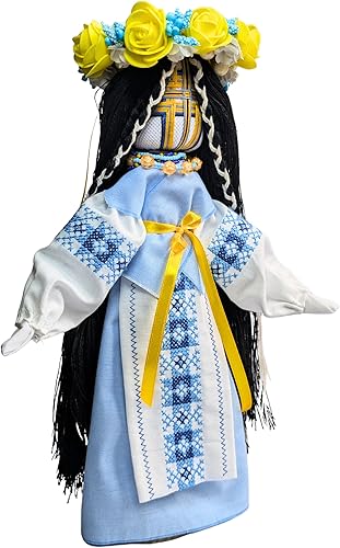 Miniatura 2 de Muñeca Motanka ucraniana coleccionable exclusiva de 12 pulgadas sobre base de madera, muñeca de la madre naturaleza, diseño eslavo hecho a mano en