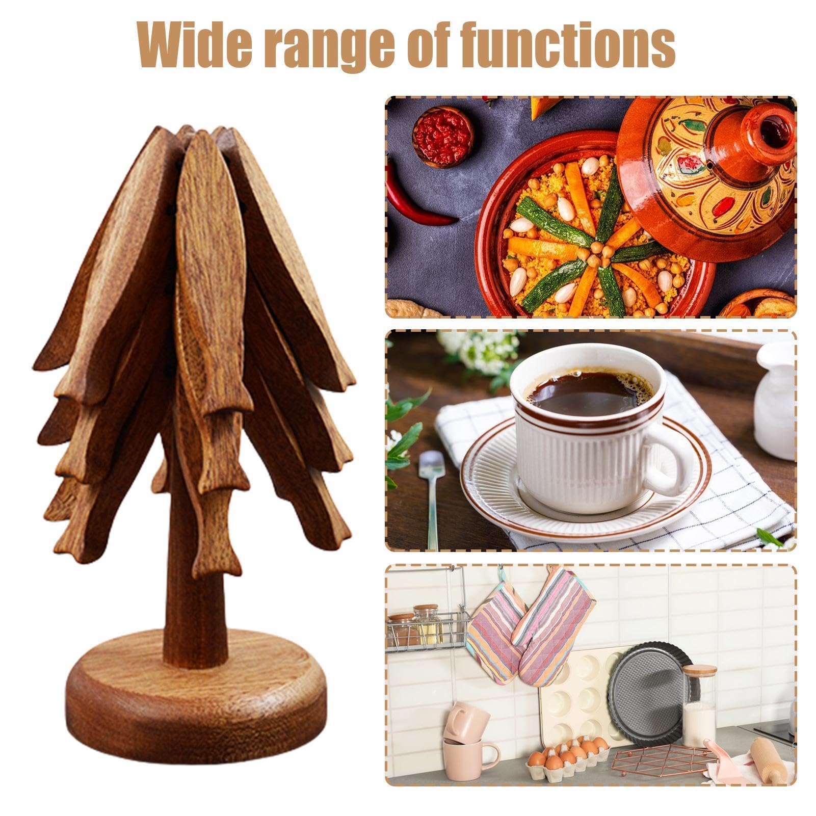 Onderzetters voor Houten Tafel | Schotel Mat Bloemvorm,Esthetische Placemat voor Bureau Tafel Decor, Tafelblad Bescherming Baok