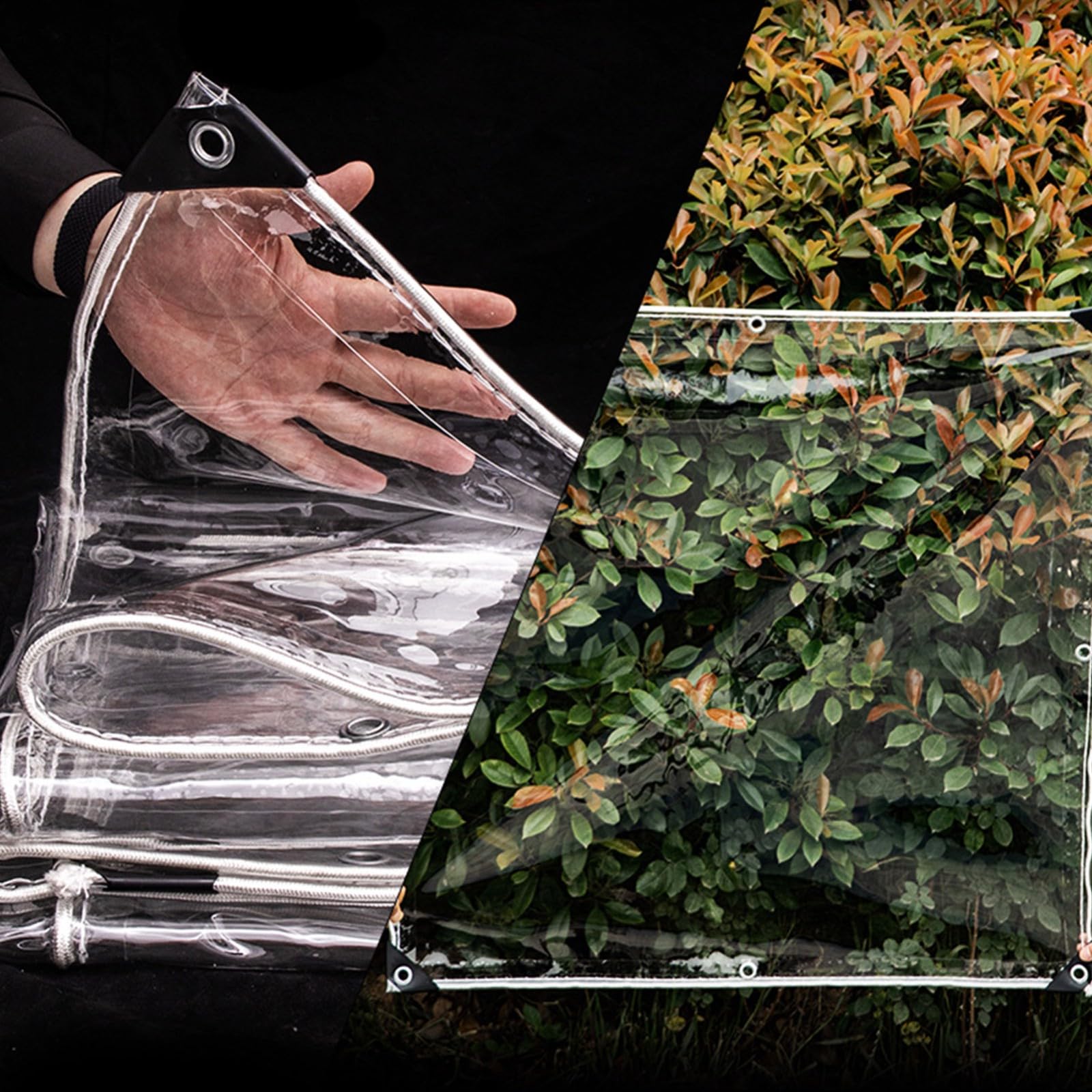 Amazon.co.jp: 透明防水レインタープ、キャンプ、植物、温室、車