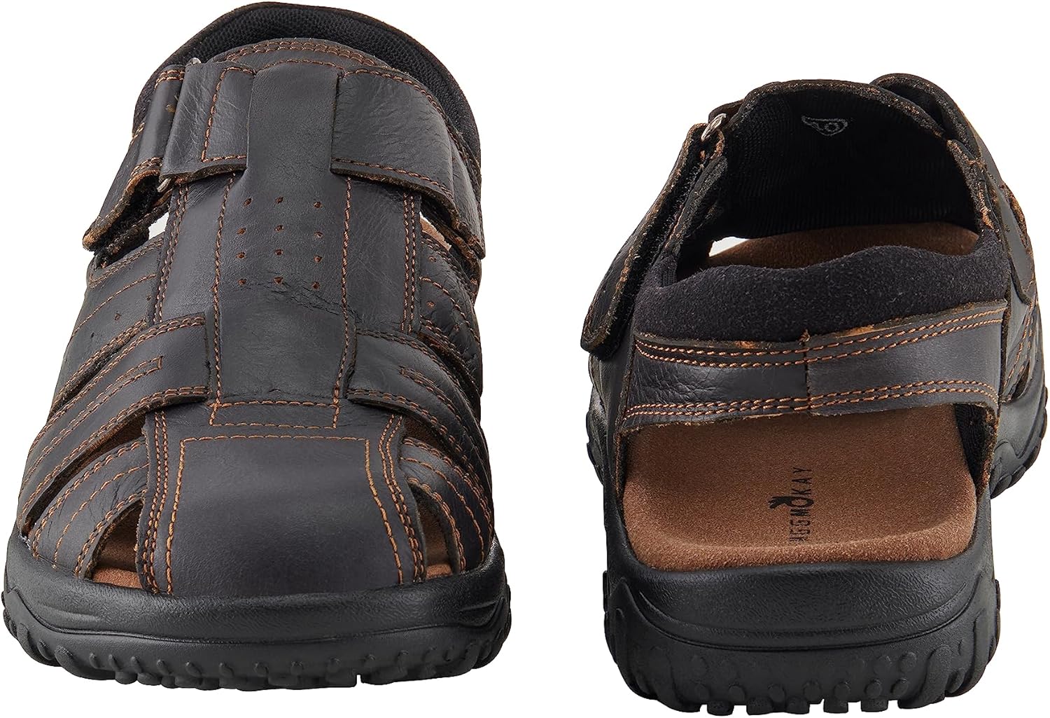 MGGMOKAY Men's Fisherman Sandals Summer Genuine Leather Breathable Outdoor Sandal Closed Toe - Image 5