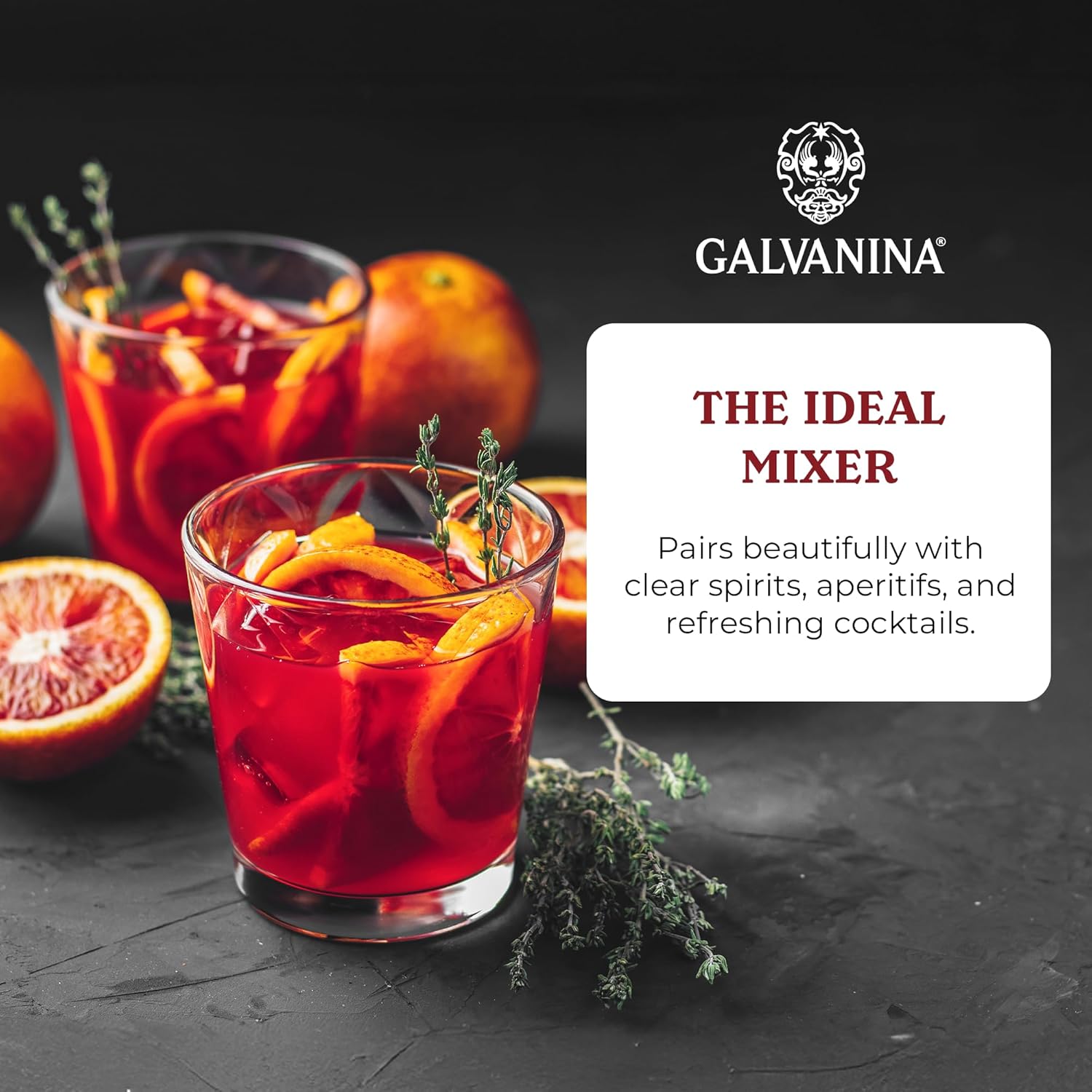 Galvanina Blood Orange – Premium Organic Italian Sparkling Soda, 12 fl oz (6 Glass Bottles) | Vibrant Sicilian Blood Orange Soda, Naturally Citrusy.