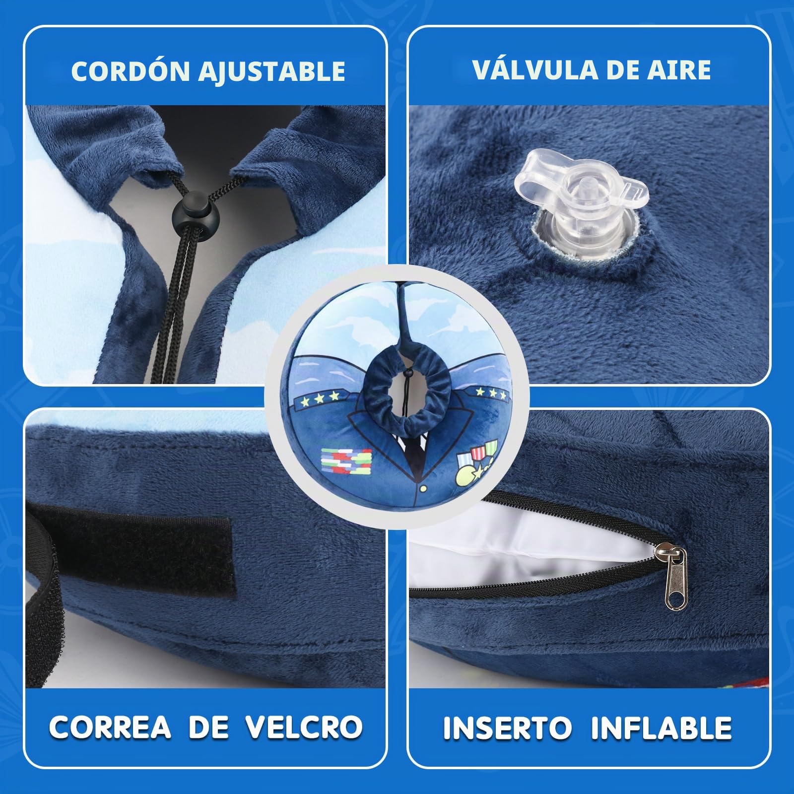 Collar isabelino Inflable Perro Collar isabelino Perros Gatos Collarin Perros para no rascarse después de la cirugía para Curar heridas Evitar mordeduras (L)