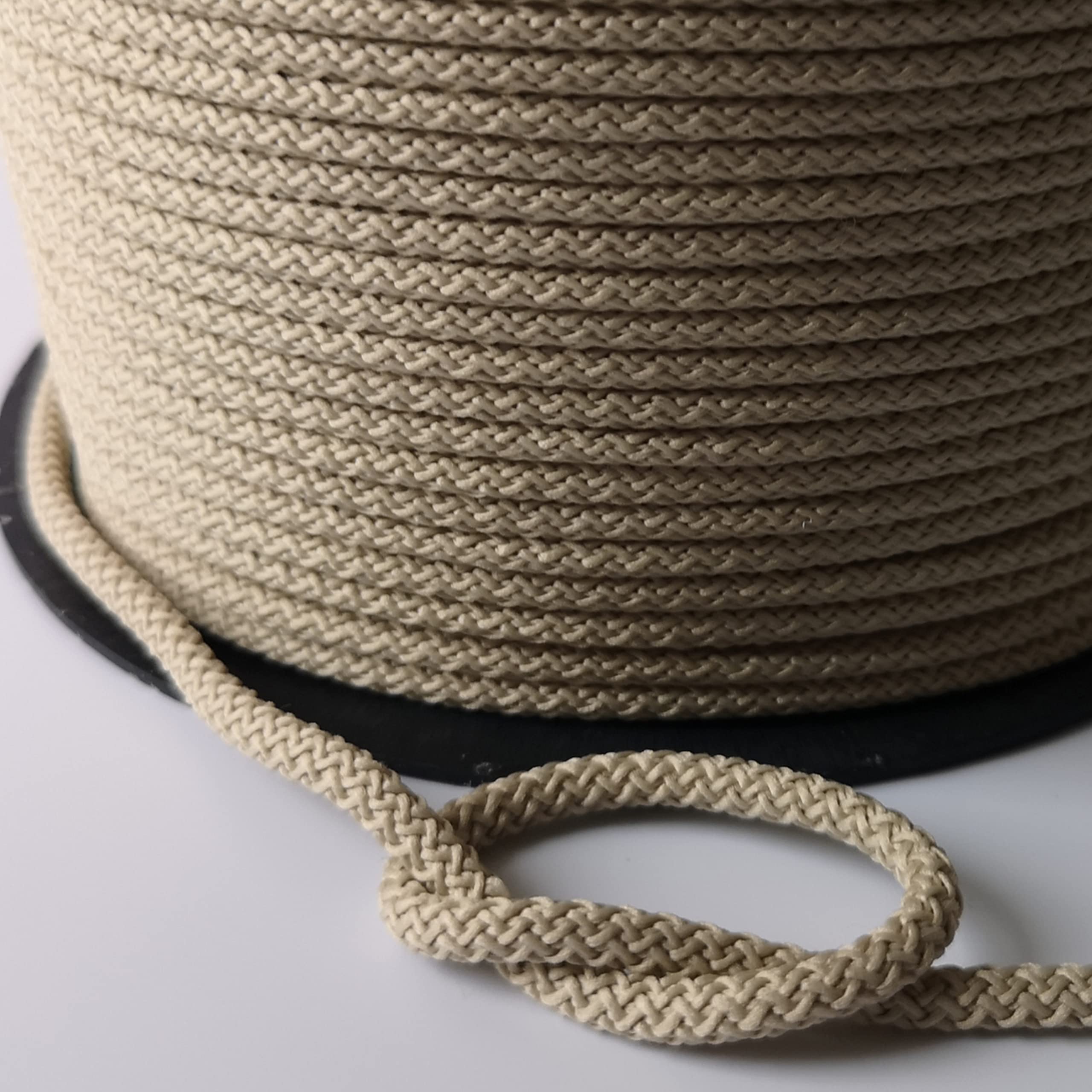 5mm Cord Drawstring Rope Polypropylene Strong String Craft Lacing Braided DIY (Ivory, 20 meters / 65 ft) โ image 1