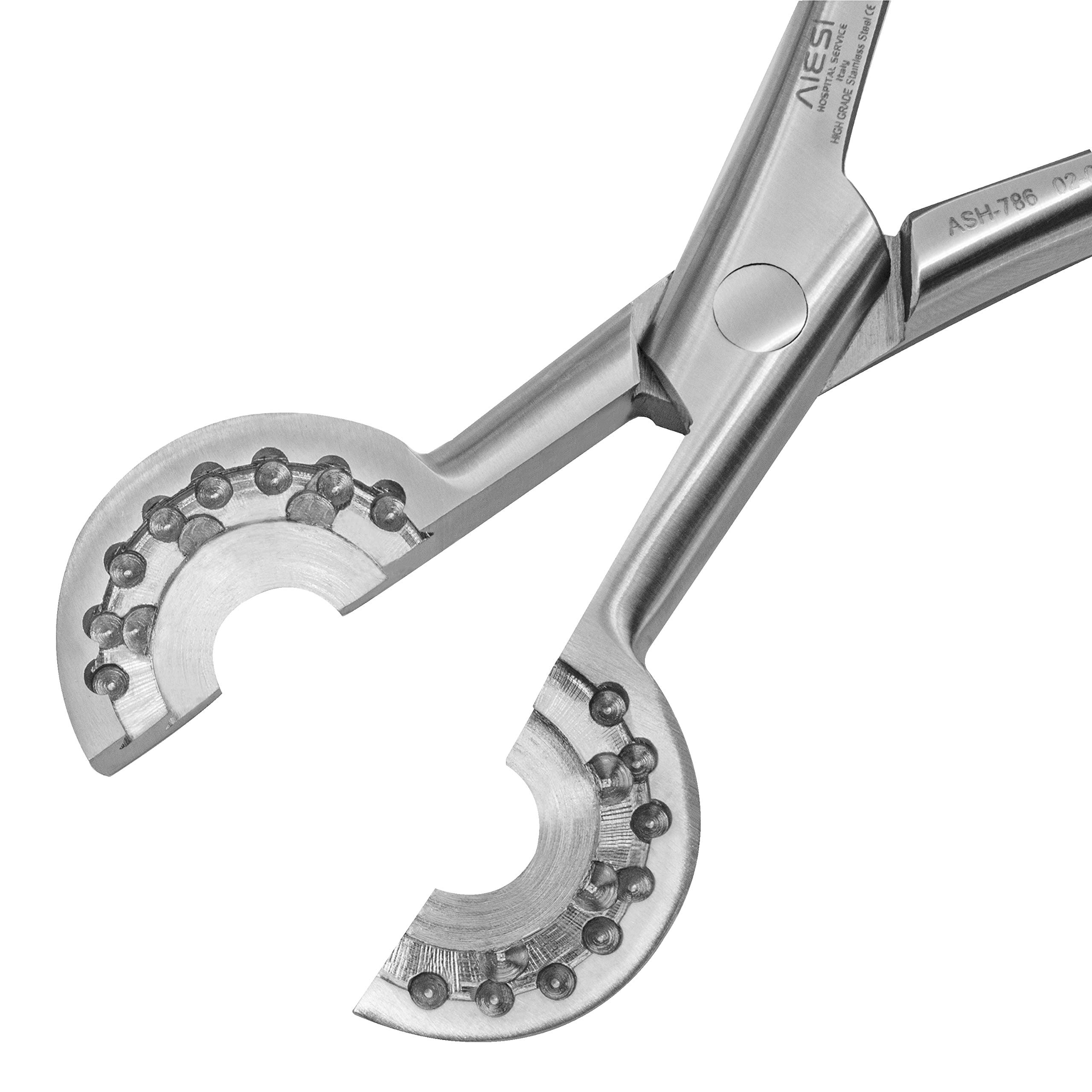 AIESI® Pinza Apriflebo professionale in acciaio inox 20 cm, Garanzia Italia 10 anni
