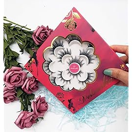 Veleasha Lashes 5D Faux Mink Lashes False Eyelashes Handmade Strip Lashes Wispy Fluffy Fake Lashes Spiky Eyelashes 7 Pairs Luxurious Volume Fake Eyelashes Pack (5D14)