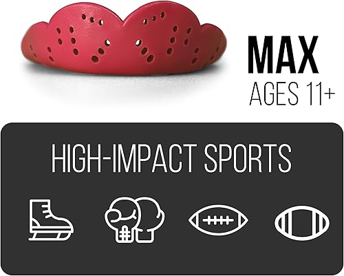 Miniatura 7 de SISU Protectores bucal, ajuste a la medida, máximo 0.09 pulgadas, protector bucal deportivo, para jóvenes y adultos, osfa