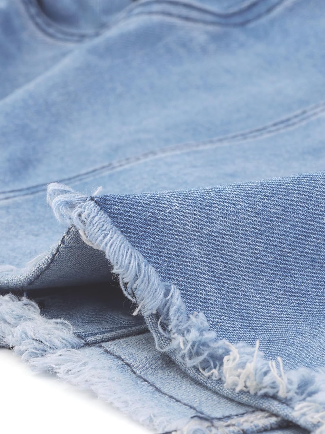 Agnes Orinda Plus Size Cropped Denim Jackets for Women Button Frayed Hem Tassel Crop Jean Jackets - Image 5