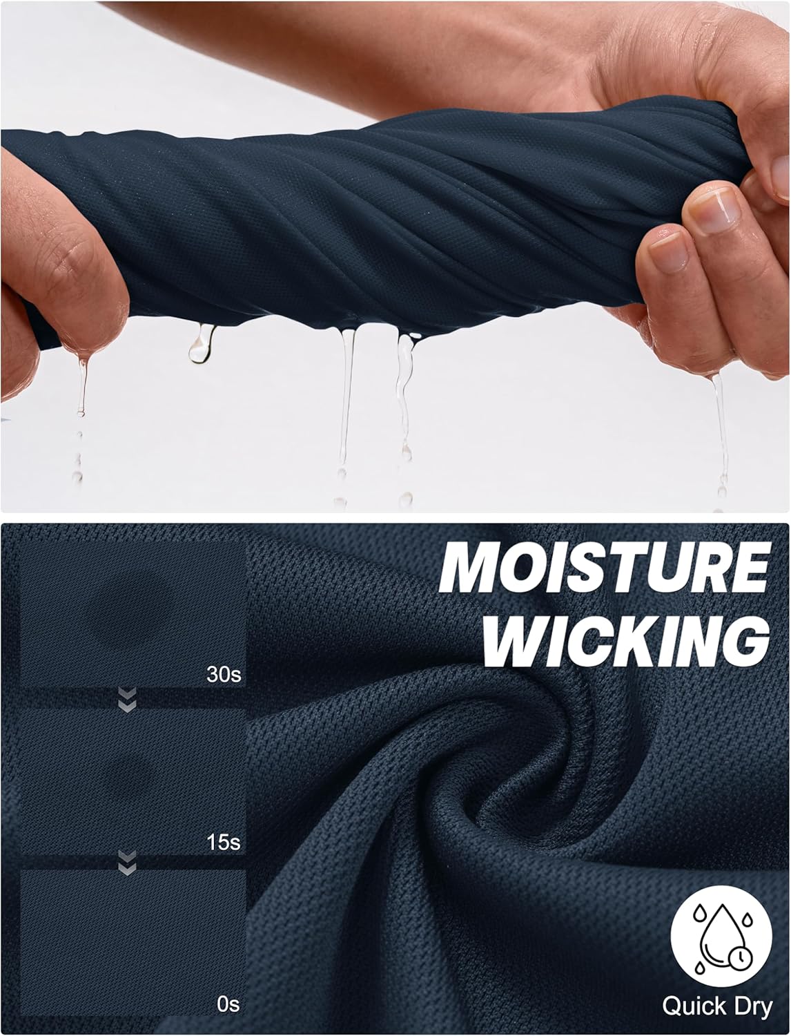 TACVASEN Men's Polo Shirt Short Sleeve Quick Dry Tactical Shirts Performance Athletic Golf Polos Casual Collared T-Shirts - Image 7