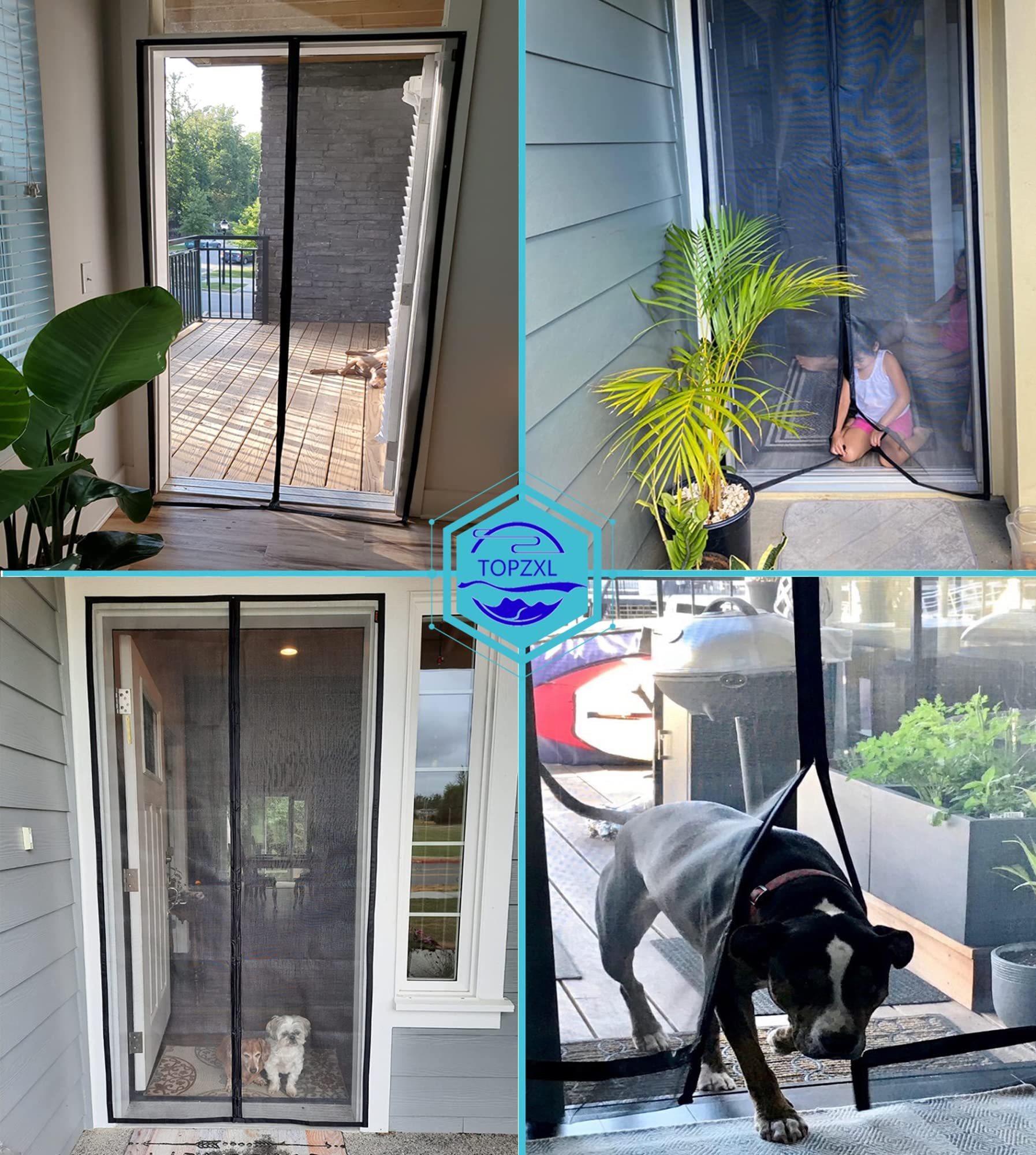 Moustiquaire Sur Mesure De Porte Blanc 180x260cm Rideau