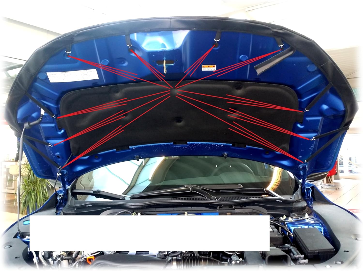 AB3-00084 Carbon Fibre Look Hood Bra Front End Nose Mask Compatible with Honda Civic Tenth Generation FC FK Since 2015 Bonnet Bra