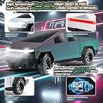 Camion de télécommande, 2,4 GHz RC Jouets pour voitures - Réaliste LED Lumière inverse & LED Les phares. Un grand anniversaire pour les enfants, vacances RC Cadeaux de voiture pour les garçons & Filles (Changement de couleur verte pourpre)