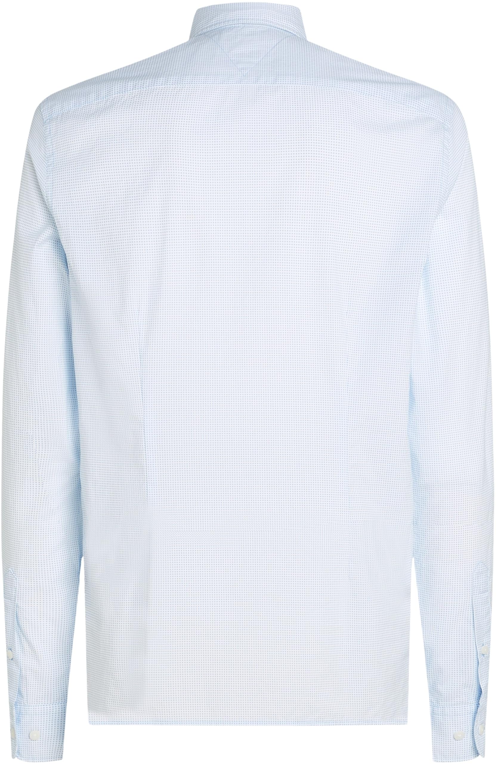 Tommy Hilfiger Męska koszula SF z mikronadrukiem MW0MW34571, L/S, niebieska, XXXL, Niebieski (optyczny biały/niebieski statek), 3XL