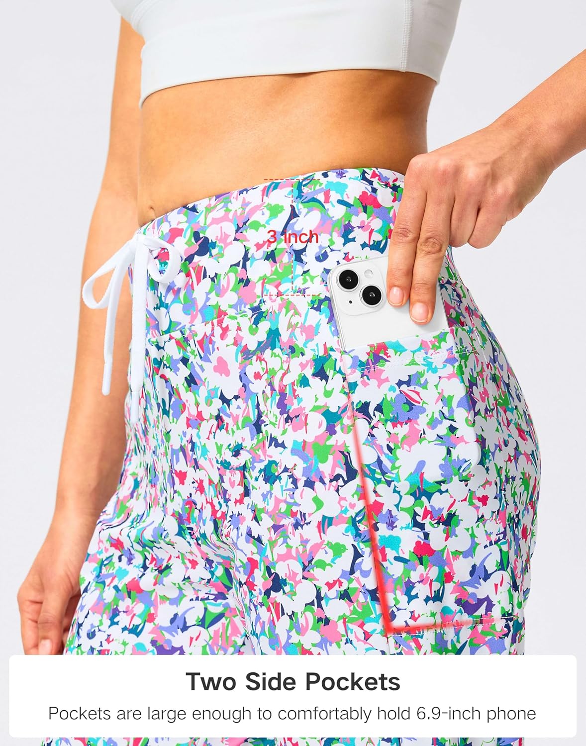 Viodia Women's Swim Capris Pants 18'' Modest Bathing Suit Bottoms Quick Dry Swimsuits Long Board Shorts with Pockets - Image 4