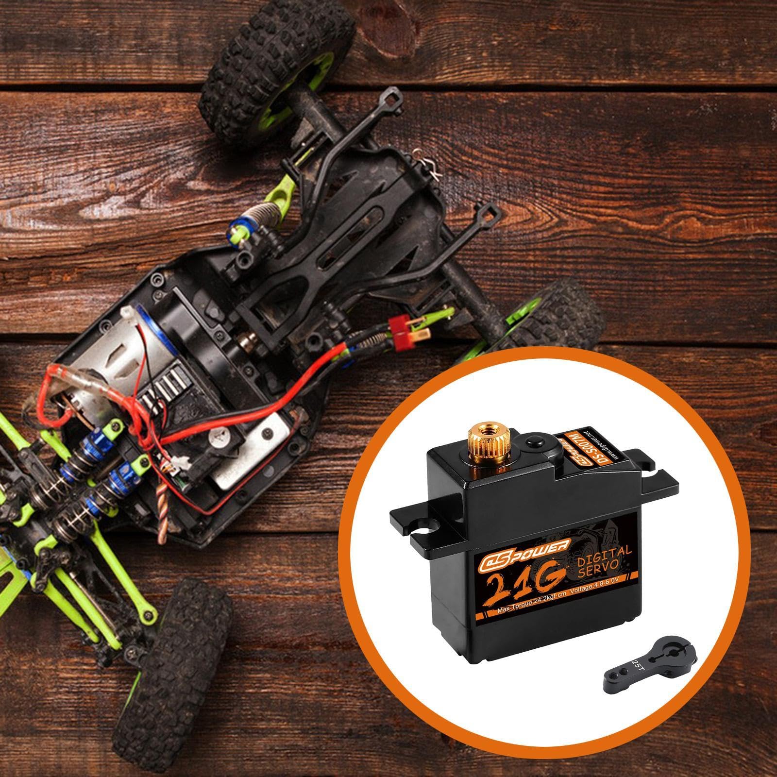 Gralara Gear Digital Servo Mini Servo RC Servo Getriebeservo Wasserdicht Metall Widerstandsfähig Hohe Präzision für RC Modellauto Flugzeug Boot Anwendung