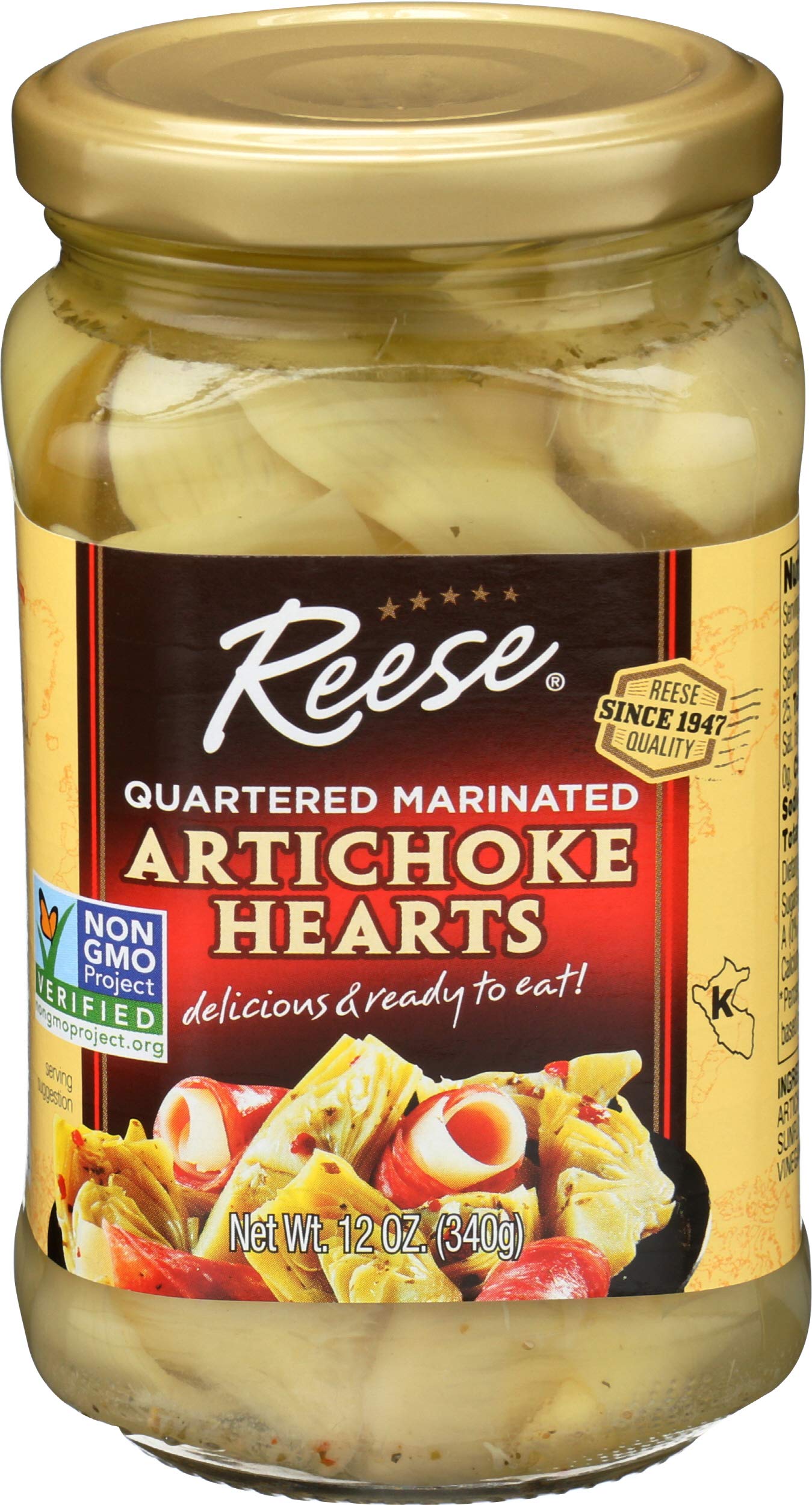 Reese Artichoke Hearts Marinated, 12 oz (cr)
