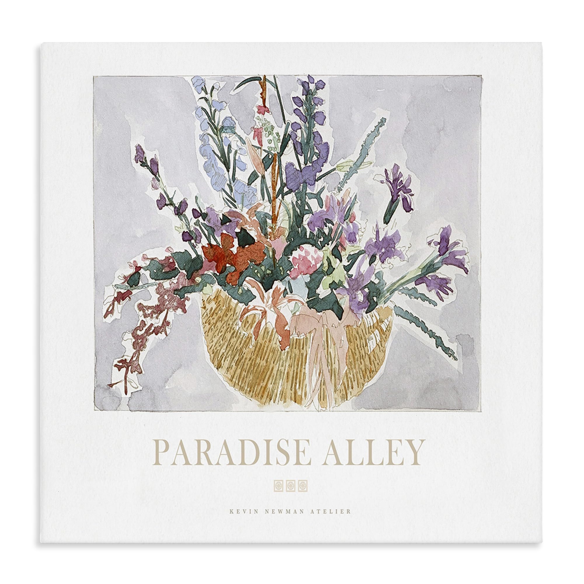 Stupell Industries 'Paradise Alley Basket of Flowers', Canvas Art, 30 x 30 Inches, Easy to Hang and Sturdy, Made in USA, by Jadei Graphics