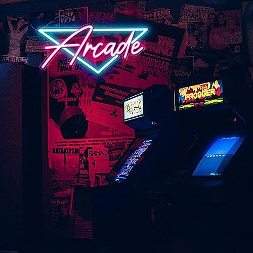 Miniatura 2 de Kavaas Letrero de neón de arcade, letreros LED para decoración de sala de arcade, letrero de neón retro para dormitorio de niños, decoración de