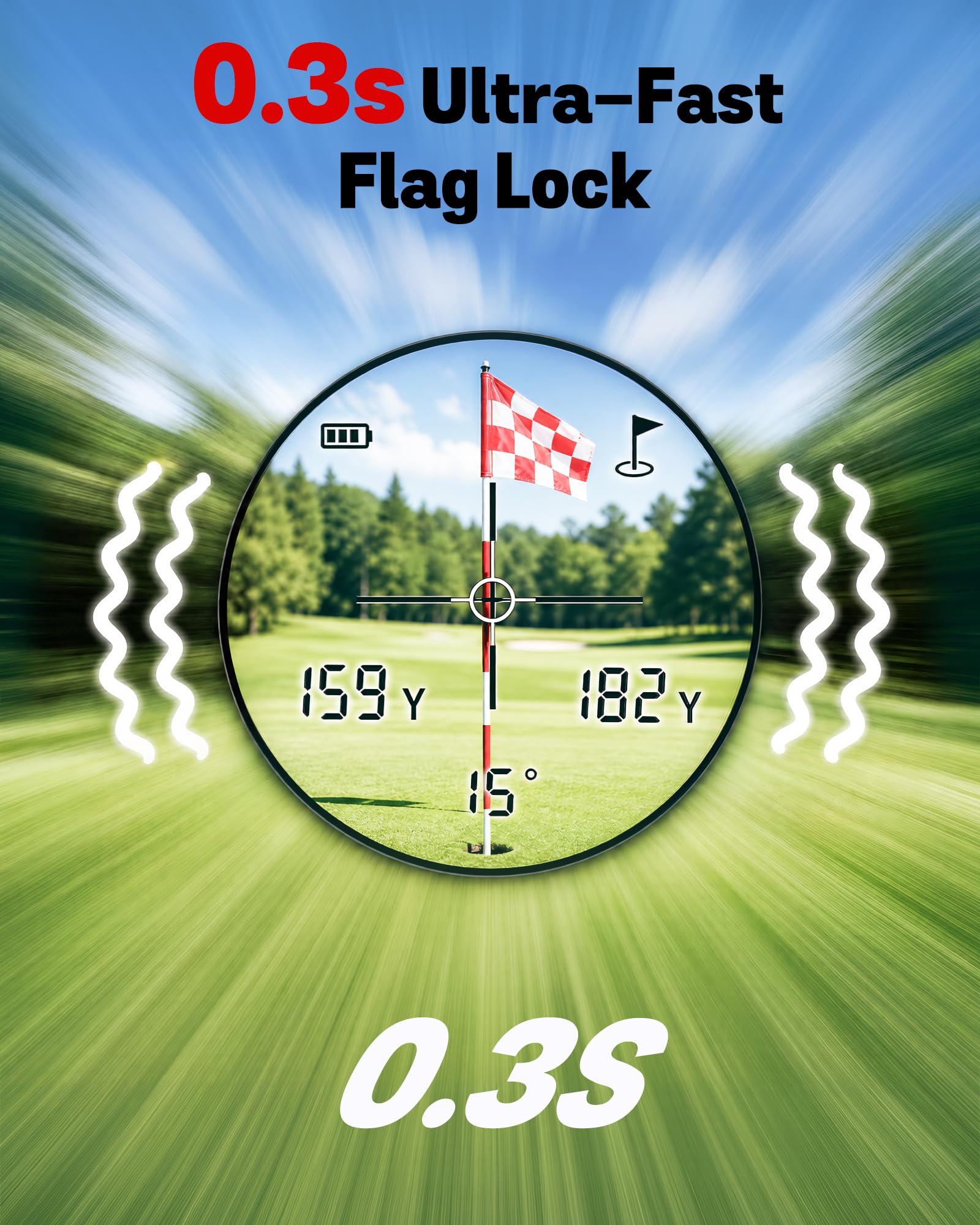 Télémètre de golf avec pente, télémètre laser de 1 200 m pour golf et chasse, grossissement 7x, vibration de verrouillage du drapeau, batterie rechargeable, bande magnétique, accessoires de golf