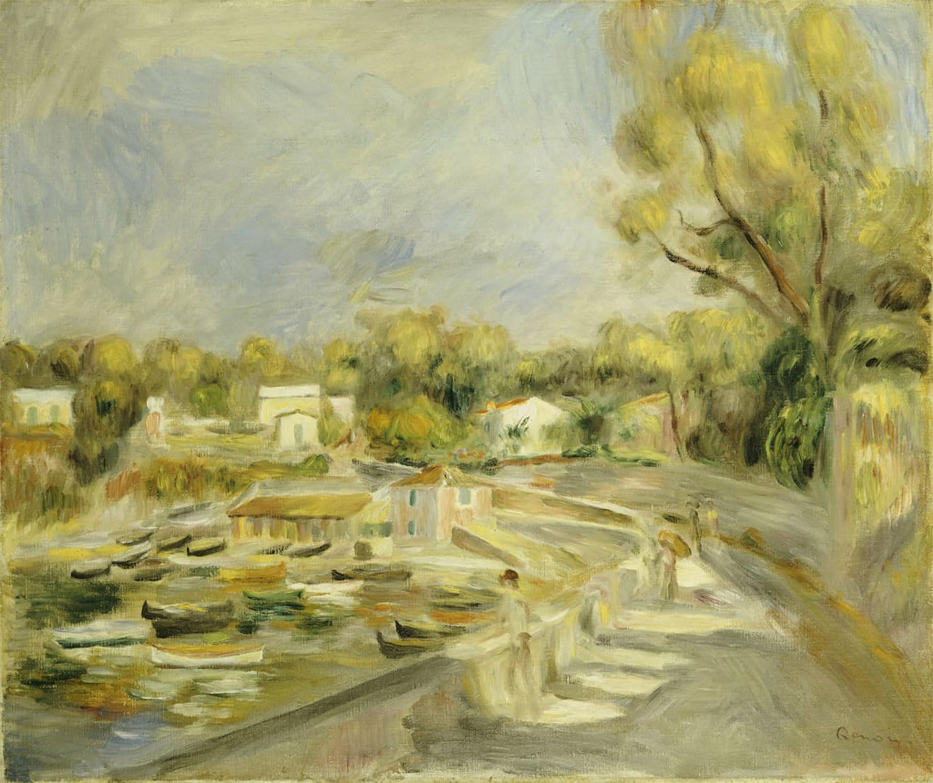 SERENDIPITP Vintage Picture Print on Canvas Wall Art Poster Cagnes Countryside by Pierre Auguste Renoir Artwork Print Poster for Wall Decor 60x90cm