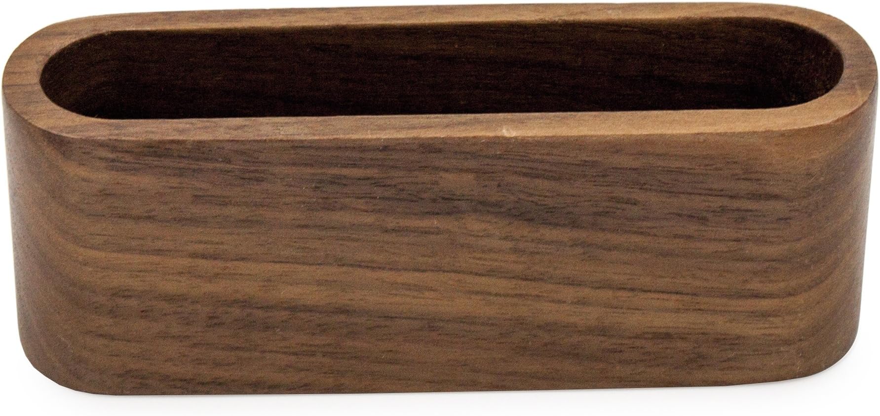 Walnut Wood Business Card Holder BC07 - Stylish Way to Display Name Cards