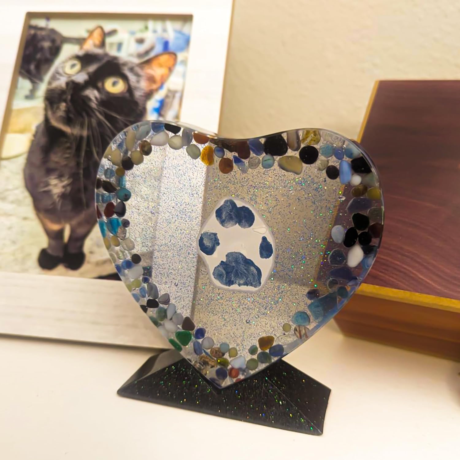 Resin Heart Molds Silicone – 3D Photo Frame Heart Shape Picture Moulds for Epoxy Casting Home Decoration DIY Art Crafts Handmade Gifts Memorial Personalized Table Valentine’s Day Ornament Decor Maker