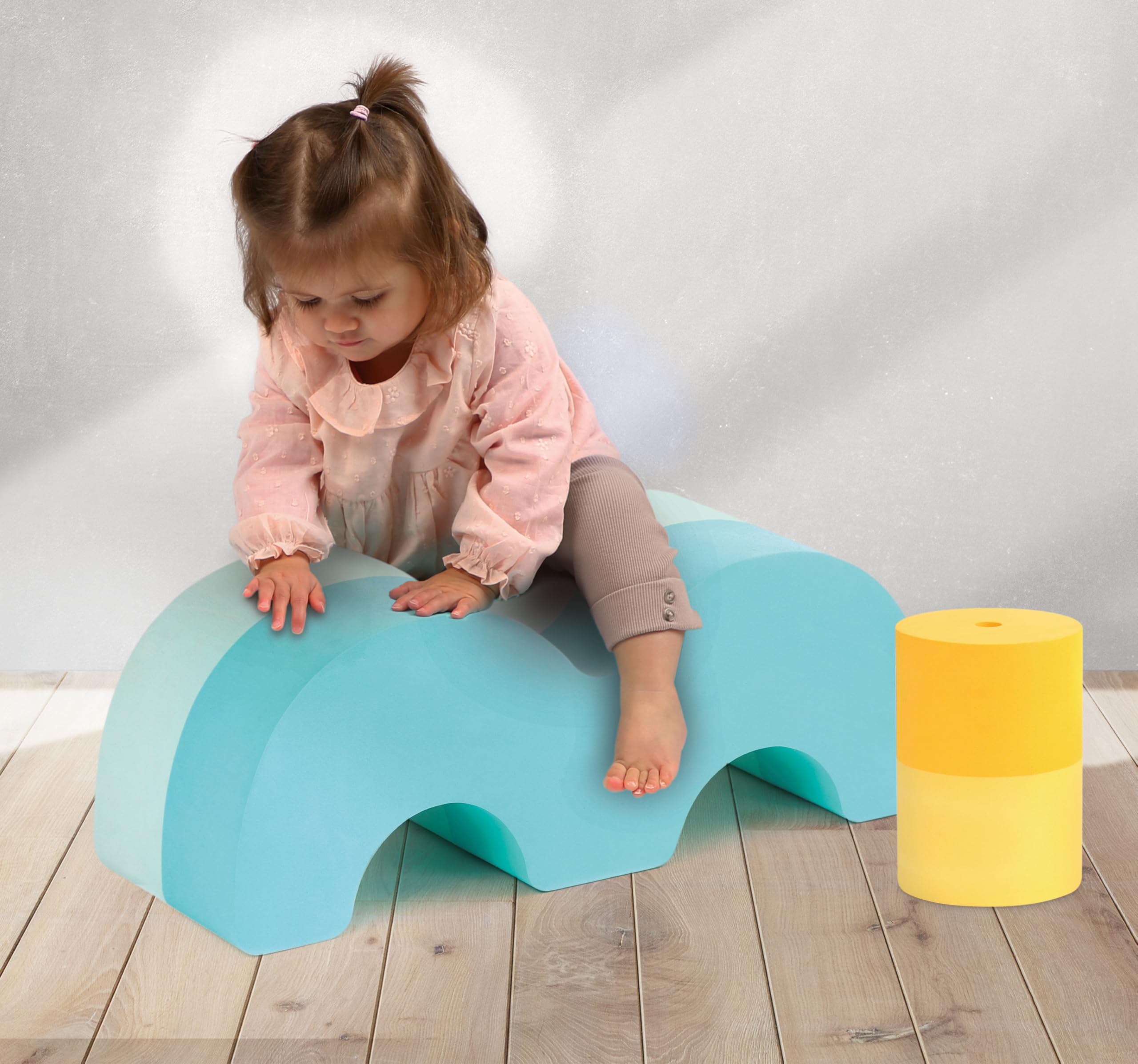 Ludi - Blocs De Motricité - 2 Modules Évolutifs en Mousse - Dès 12 Mois - pour Imaginer Toute Sorte D'Exercices - Coordination Et Équilibre - Matière Douce, Légère, Résistante - 60 x 21 x 18 cm
