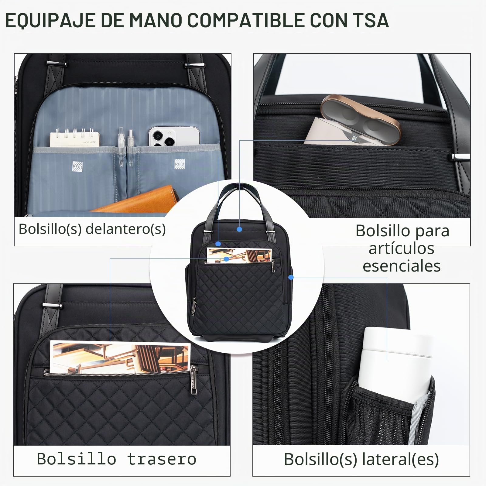 EMPSIGN Maleta De Viaje Carry On 20" de Mano Cabina Rígida