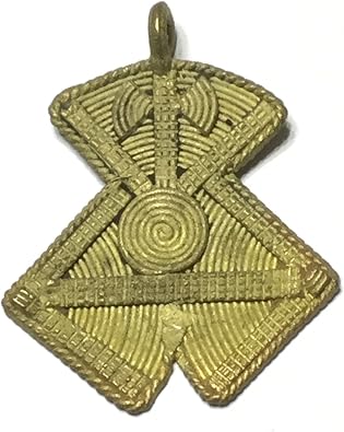 African tribal handmade brass pendant - jewelry making supplies