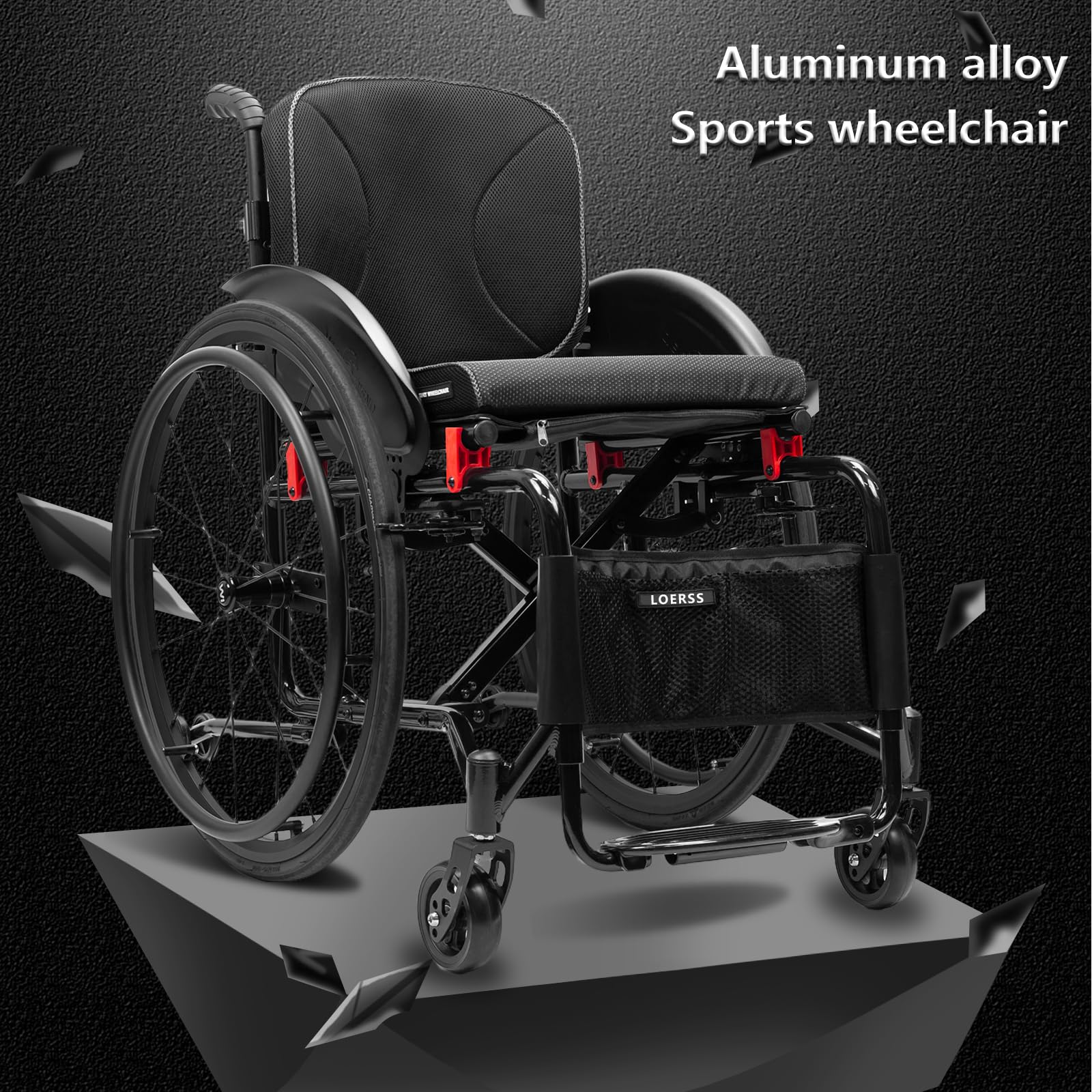 Silla de Ruedas Todoterreno Ultraligera Plegable Deportiva autopropulsada Plegable de aleación de Aluminio autopropulsada sillas de Ruedas manuales Transporte Deportivo Carga Sopor