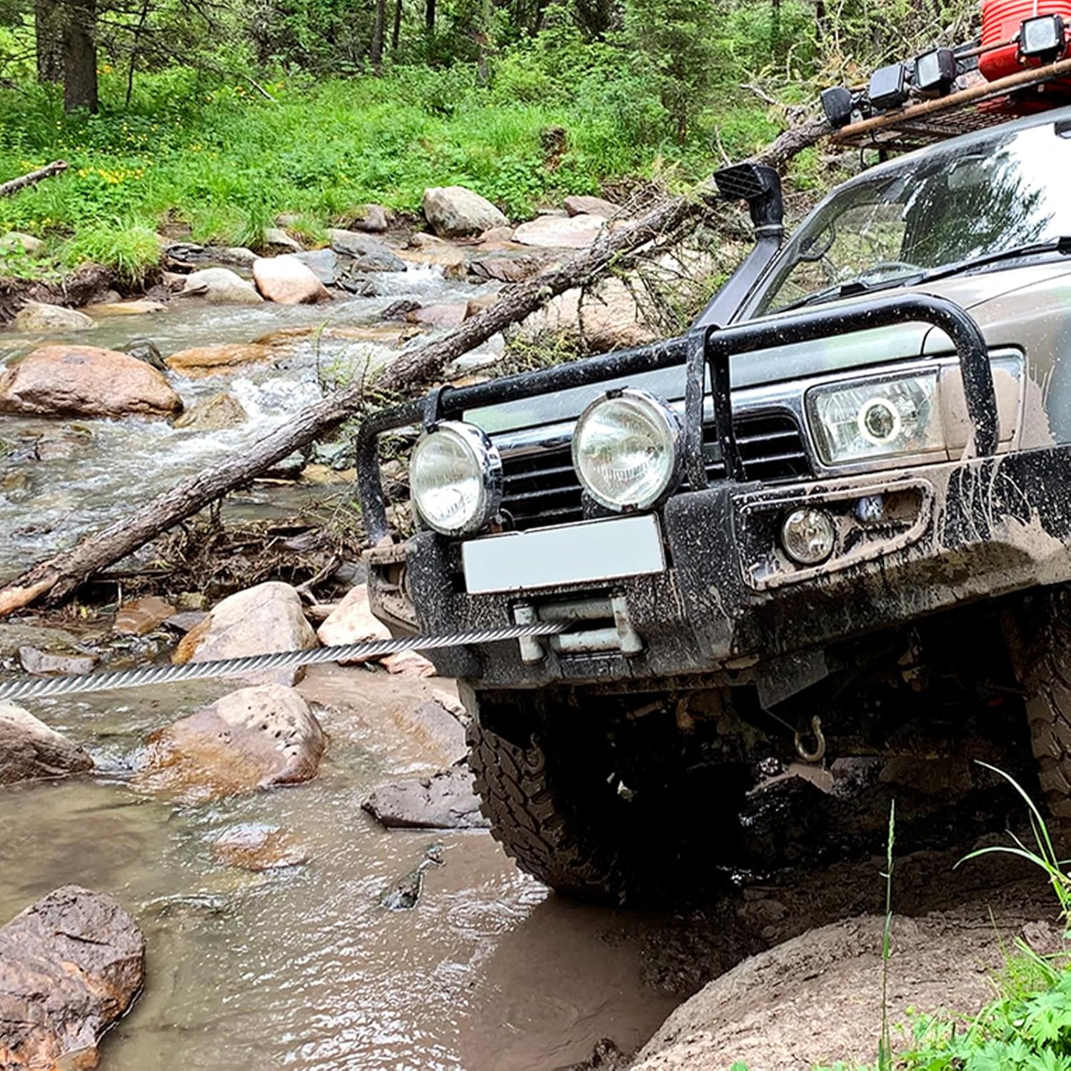 VEVOR Galvanized Steel Winch Cable, 3/8 Inch x 100 Feet 15,200 lbs Breaking Strength, Wire Winch Rope with Swivel Hook, Towing Cable Heavy Duty, Universal Fit for SUV, Large Off-Road Vehicle, Truck - Image 8
