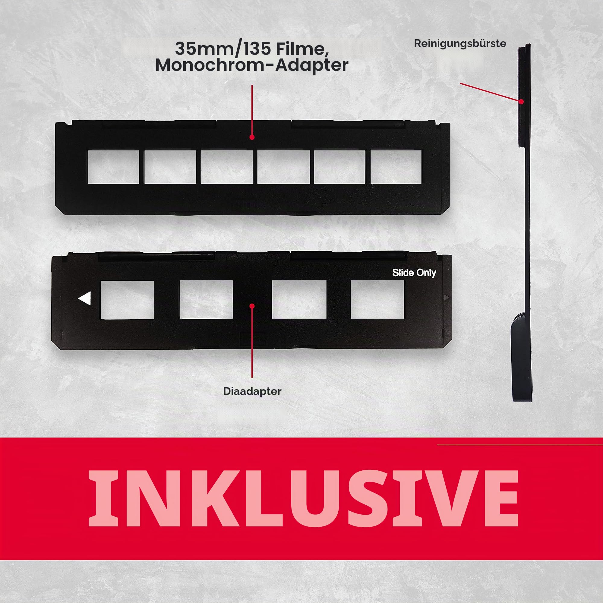 AgfaPhoto – Digitale Filmscanner – Realiview AFS100 – 10 MP, 2,4" LCD-Bildschirm – 35-mm/135-Dias und Negative – Schwarzweiß-Negative – Inklusive Kabel und Halterungen