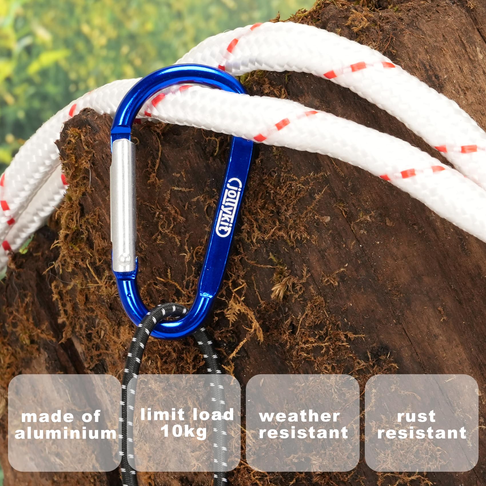 Lot De 10 Mousquetons Porte-clés – Aluminium Et Acier Inoxydable, Légers, Résistants – Pour Camping, Rando, Pêche, DIY