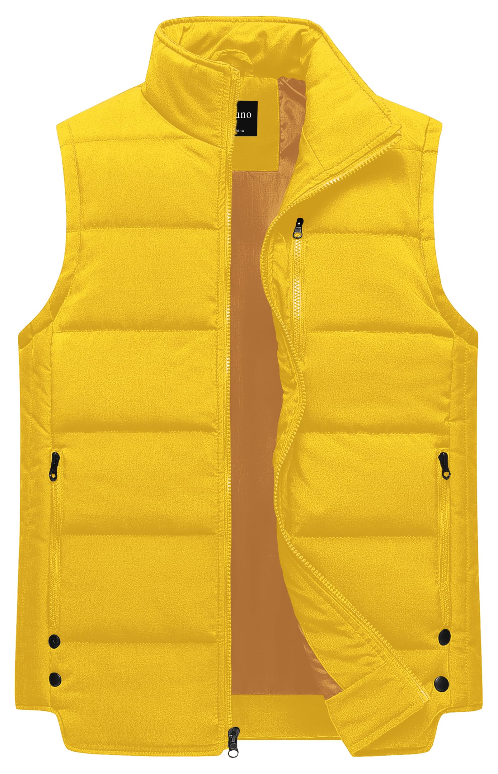 Chrisuno Men's Puffer Vest Outdoor Casual Jacket Stand Collar Padded Vest Coats