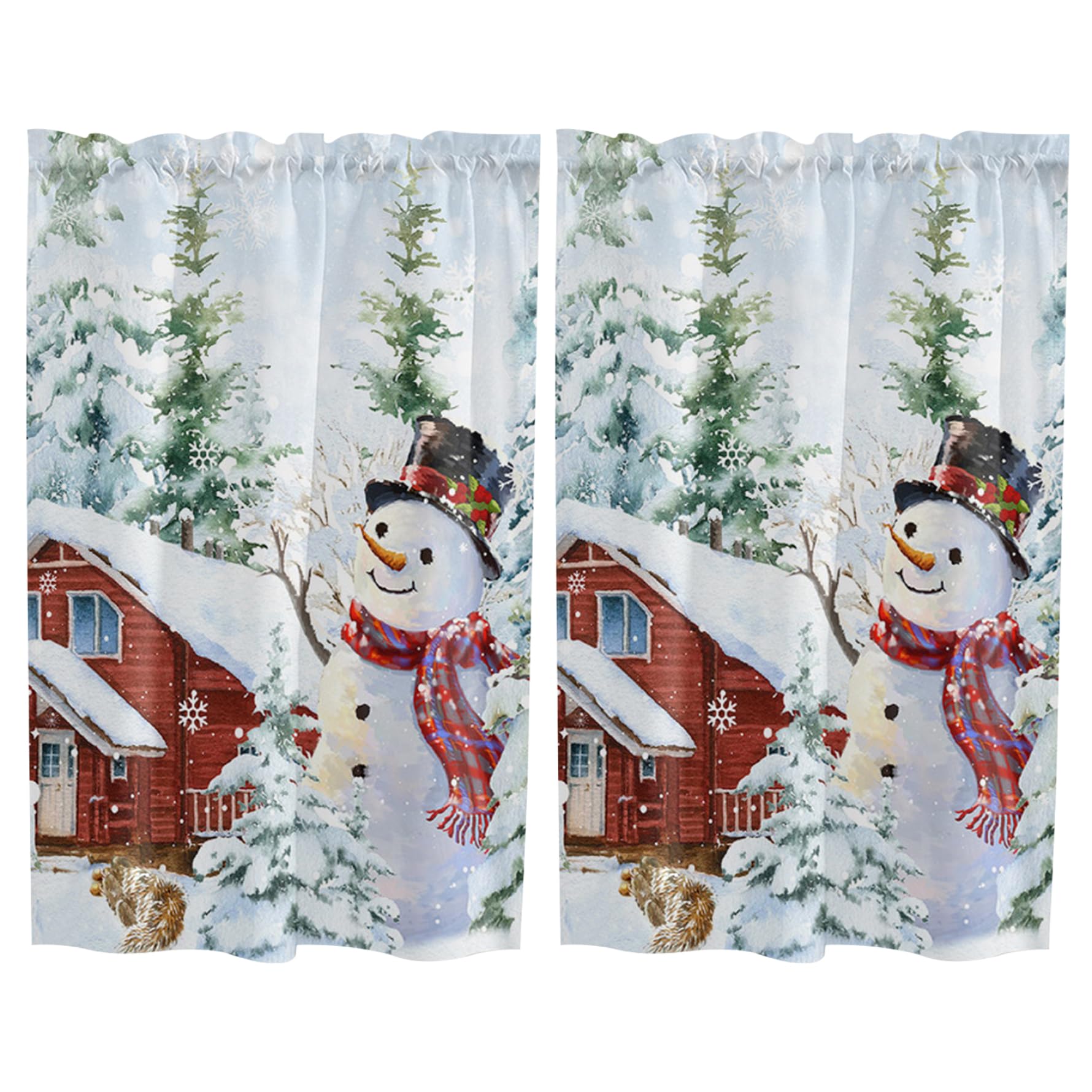Set Tenda Doccia Natalizia Con Pupazzo Di Neve - Include Tappetino