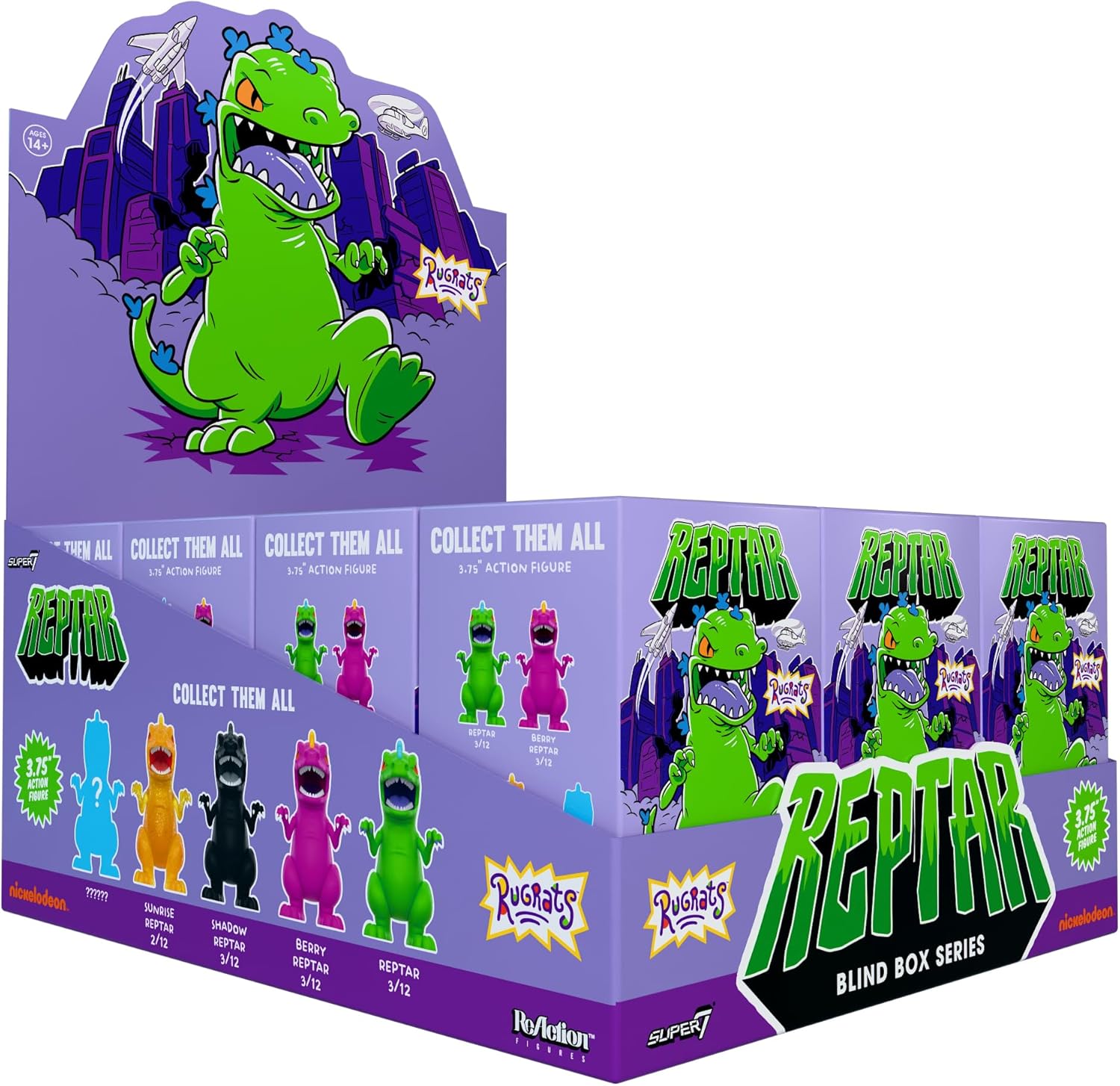 Super7 Rugrats Reptar Blind Box Wave 01 - Set of 12 Action Figures - Blind Box Flat