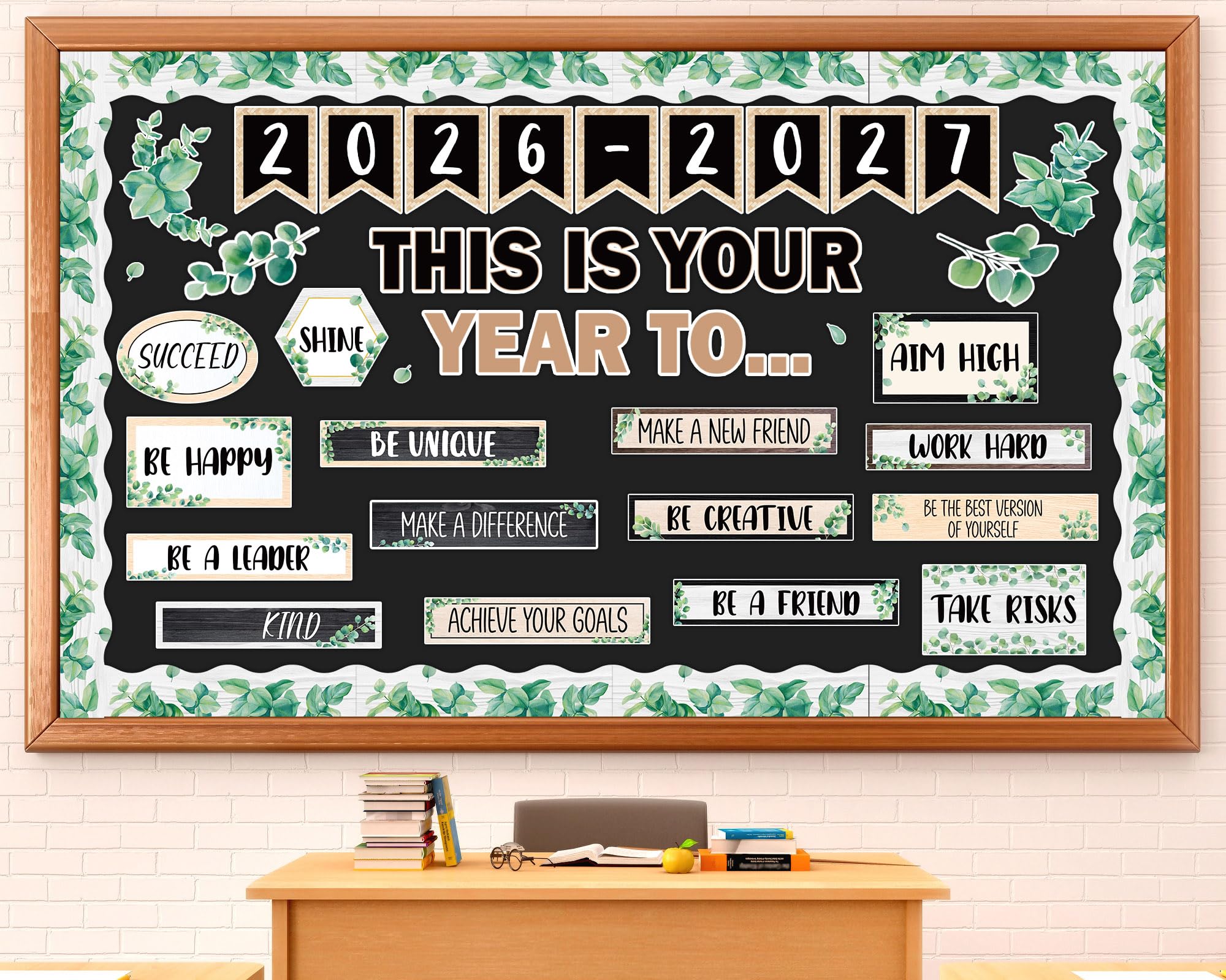 This is Your Year Bulletin Board Set Inspirational Positive Affirmation Classroom Decorations Eucalyptus Welcome Back to School Bulletin Board Cutout