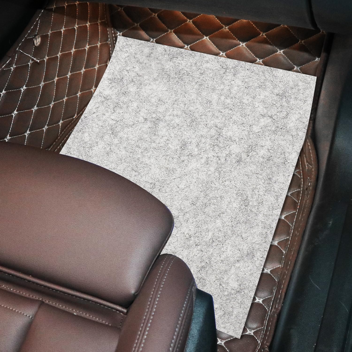 RUENXG 20PCS Grey Disposable Car Floor Mats 19 6x15 7 Inch Heavy-Duty Automotive Floor Protectors for Car Wash — view 5