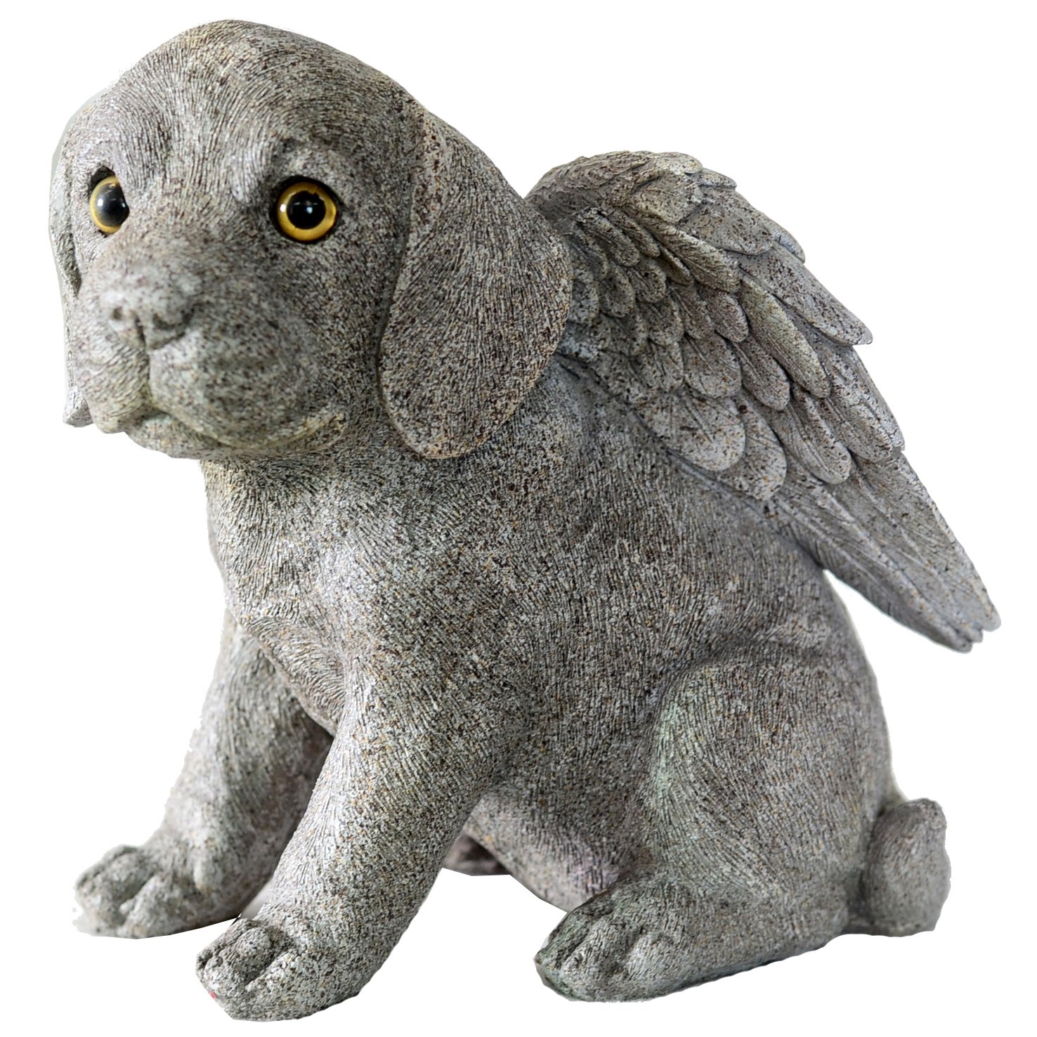 Michael Carr Designs Stone Guardian Puppy Outdoor Puppy Dog Figurine for Gardens, patios and lawns (80112)