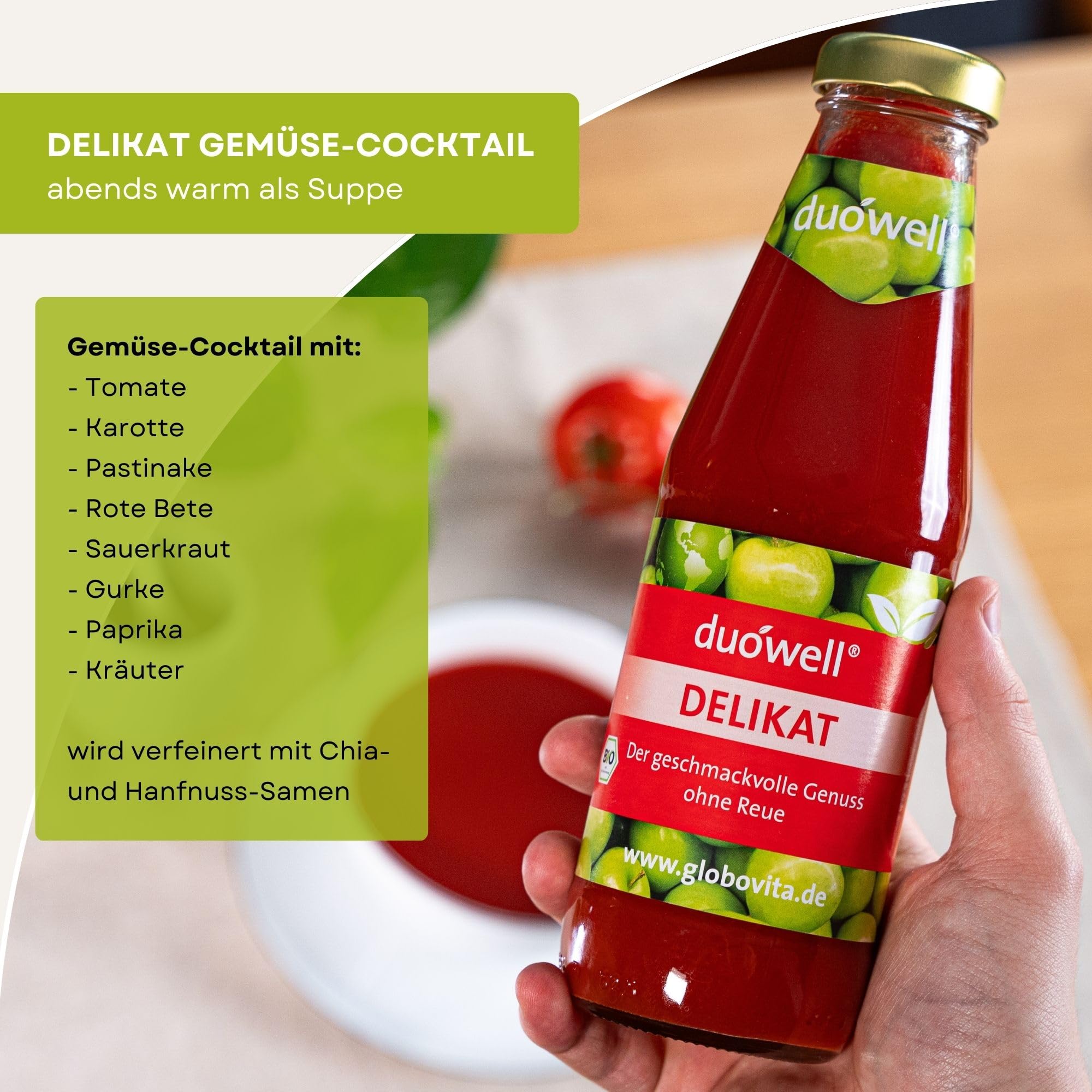 duówell® - balance Saftwoche Set Bio | Fasten-Set mit Ablaufplan | 7 tägige Bio Saftkur inkl. Säfte, Suppe, Moringatee & Superfoods | Fastenkur i