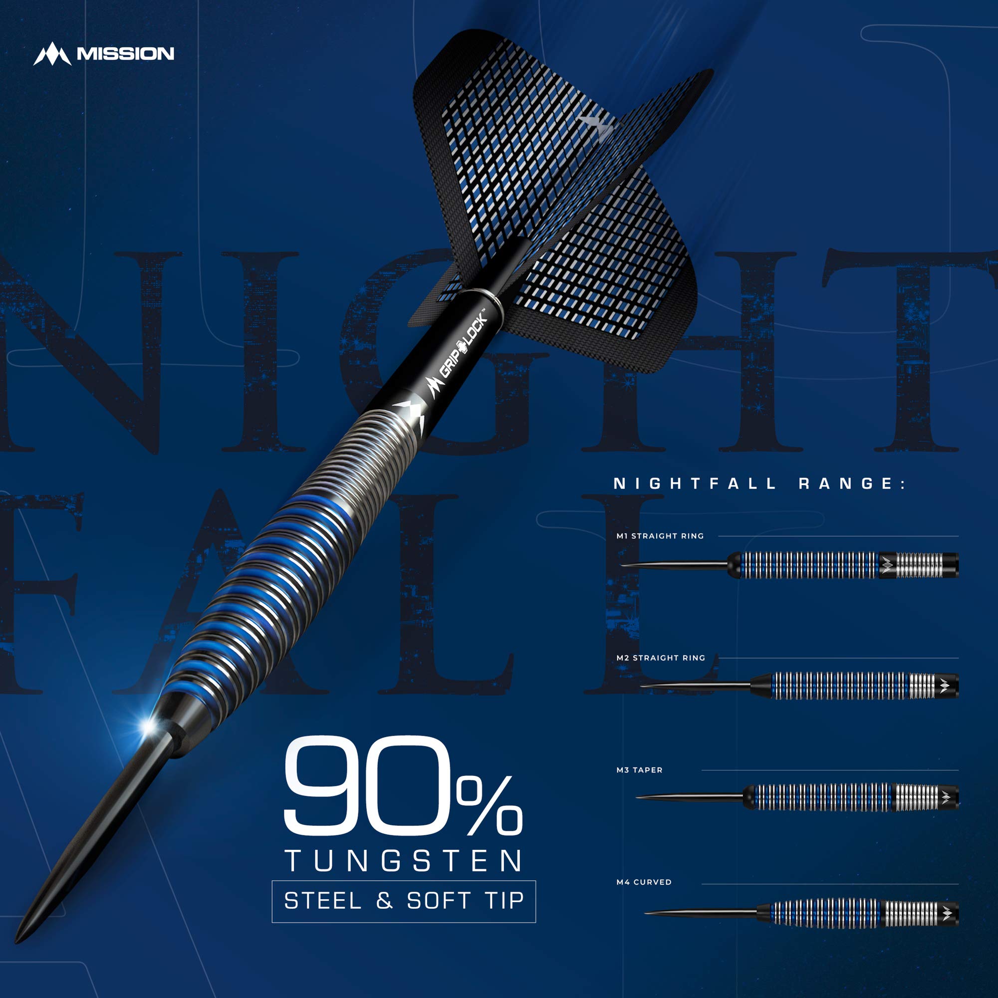 Mission Nightfall rzutki ze stalową końcówką