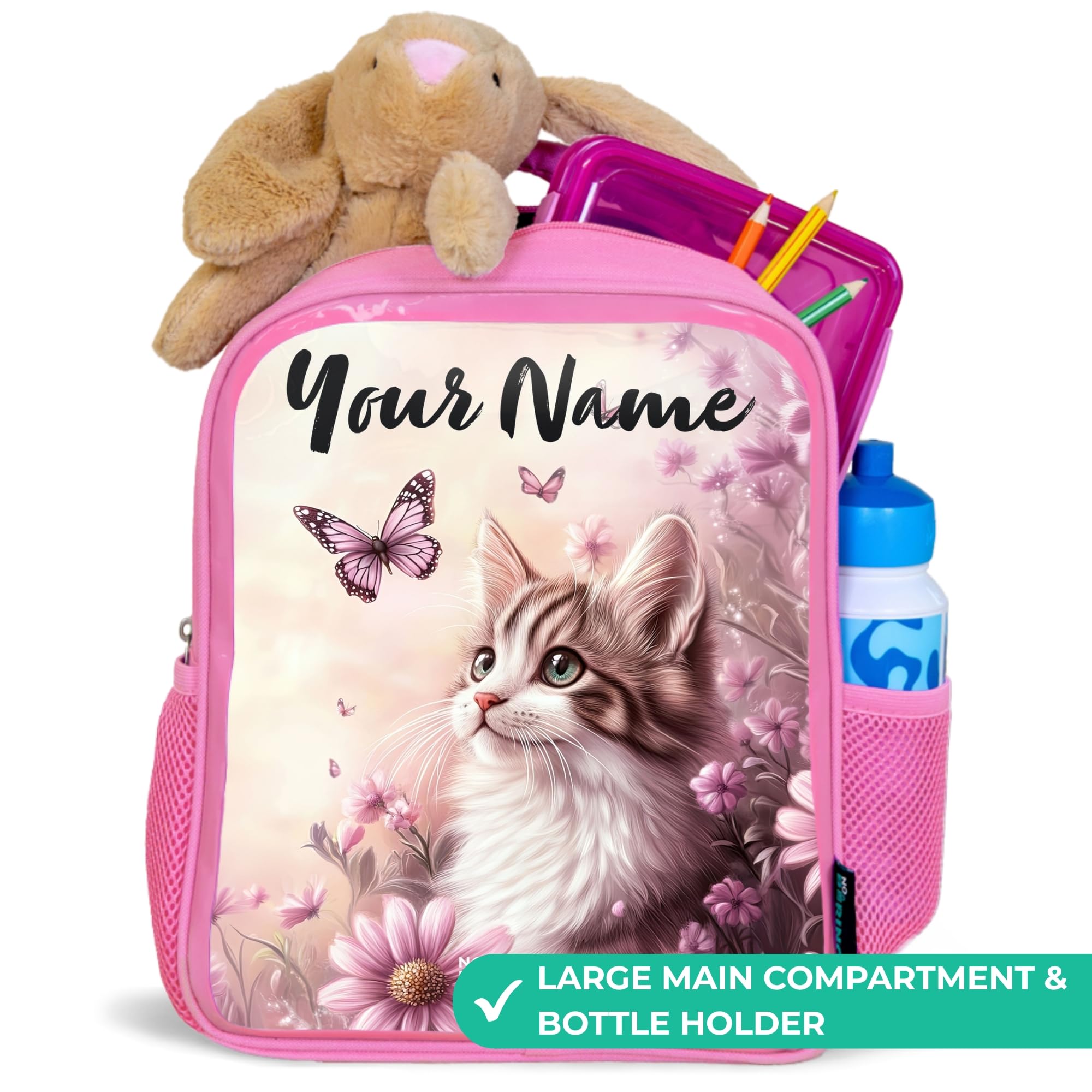 NoBoringSuitcases© Zaino Per Bambini Zaini Scolastici Rosa | 8L - Bambina Backpack Piccolo Zainetto School Bag La Scuola Leggero Asilo Bimbo Adolescente