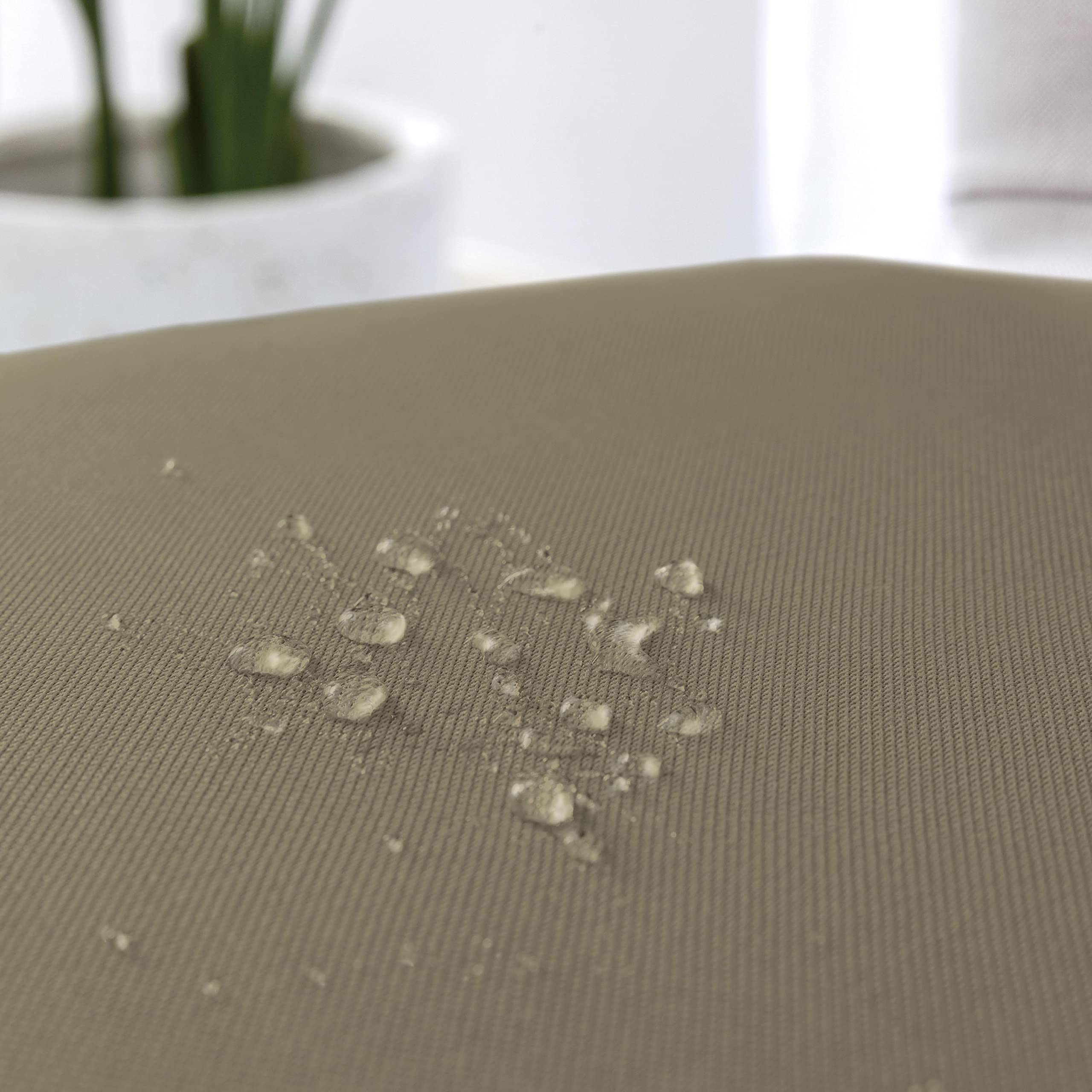 Coprisedie con Schienale 6 Pezzi Elasticizzati, Impermeabili, Misura Universale, Coprisedia Soggiorno Cucina Moderna Lavabile Estraibile - Tortora