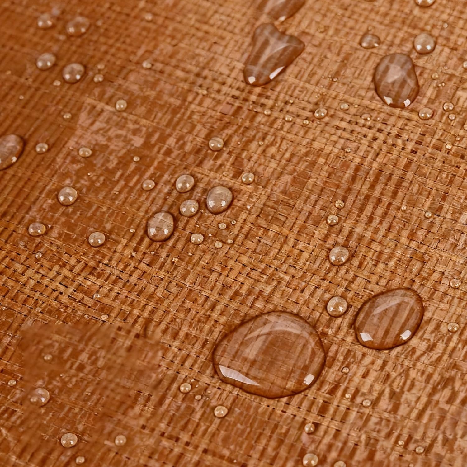 Heavy Duty Waterproof Poly Tarp, Brown, 50x100 Feet, 10mil Thick Polyethylene, for Outdoor Camping Storage Tent Boat Bikes Vehicles