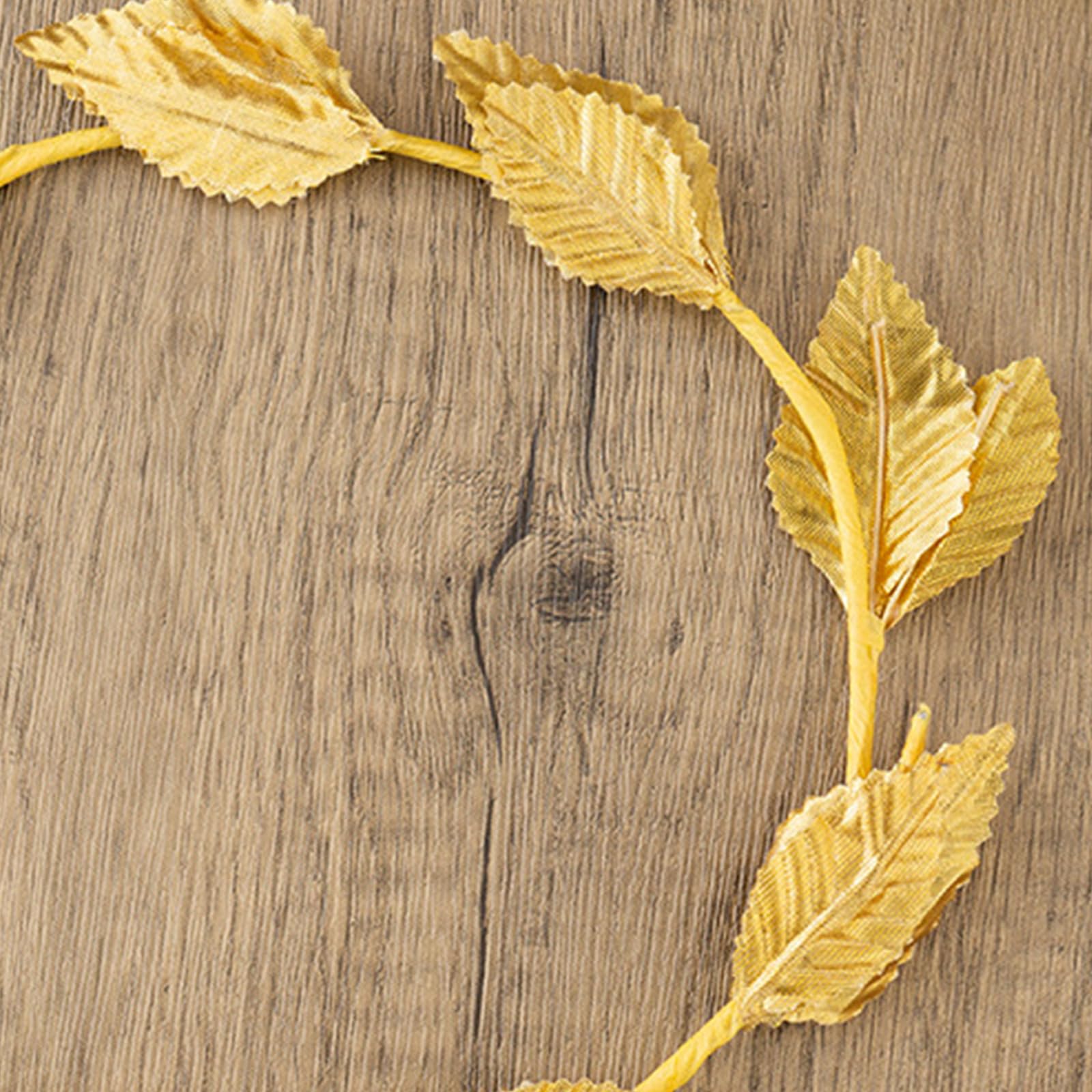 2-Piece Gold Leaf Headband, Roman Leaf Crown, Gold Leaf Head Ring - Image 3