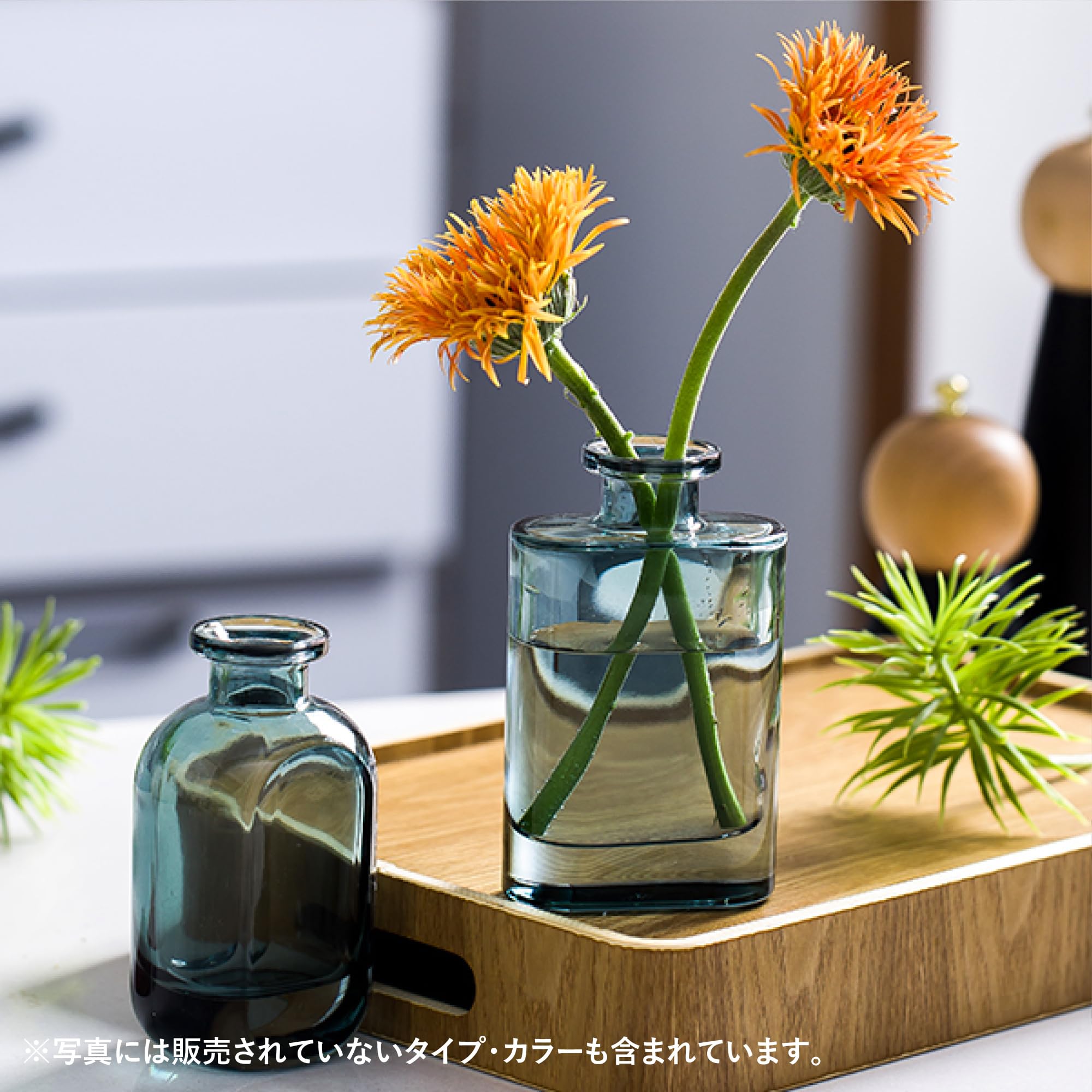Amazon.co.jp: 7life 花瓶 ガラス フラワーベース 一輪挿し ドライ