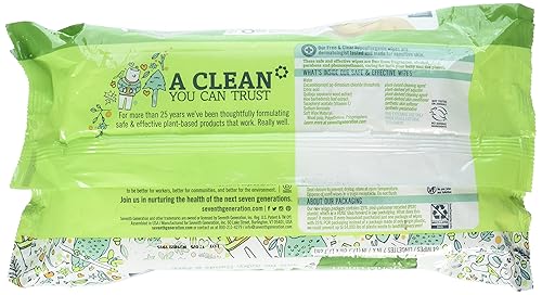 Miniatura 2 de Seventh Generation, 34208, toallitas Fre and Clear para bebé, sin perfume, blancas, paquete de 64, se venden como 1 paquete