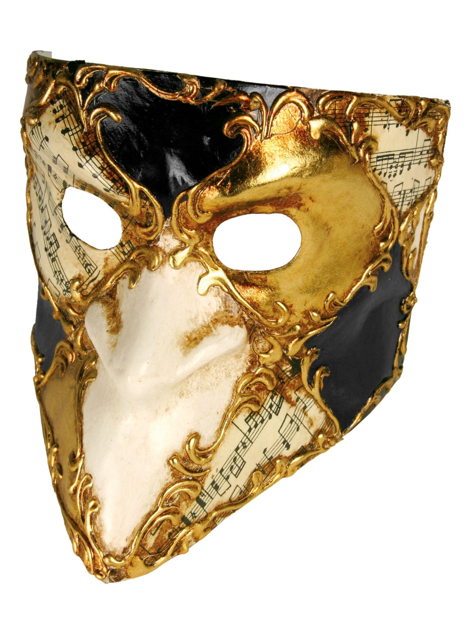 Unbekannt Maschera veneziana - Bauta scacchi Musica Nero