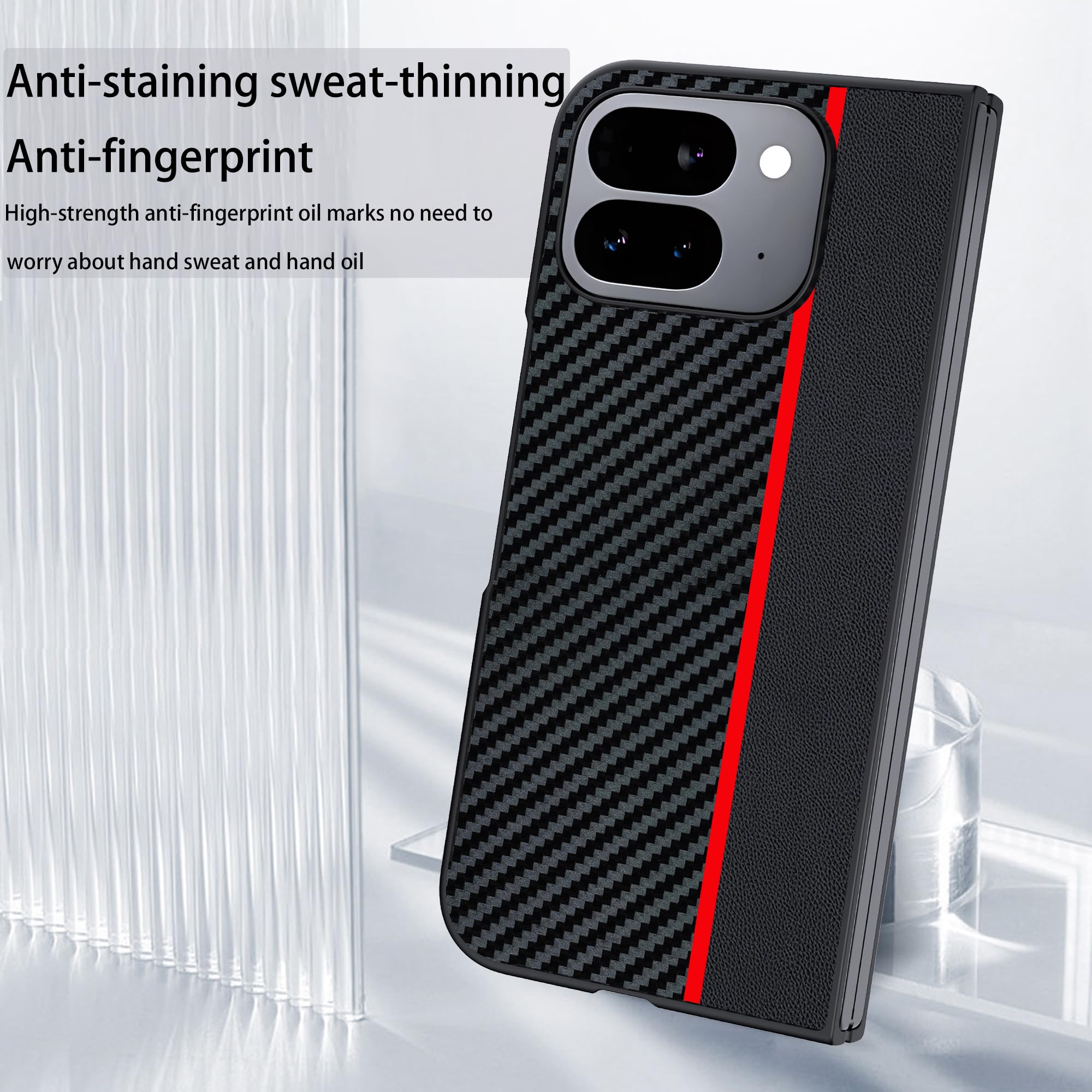 SDTEK Custodia Per Google Pixel 8 Pro Cover Obiettivo Fotocamera, Supporto, Anello Magnetico Protezione Schermo Vetro Nero