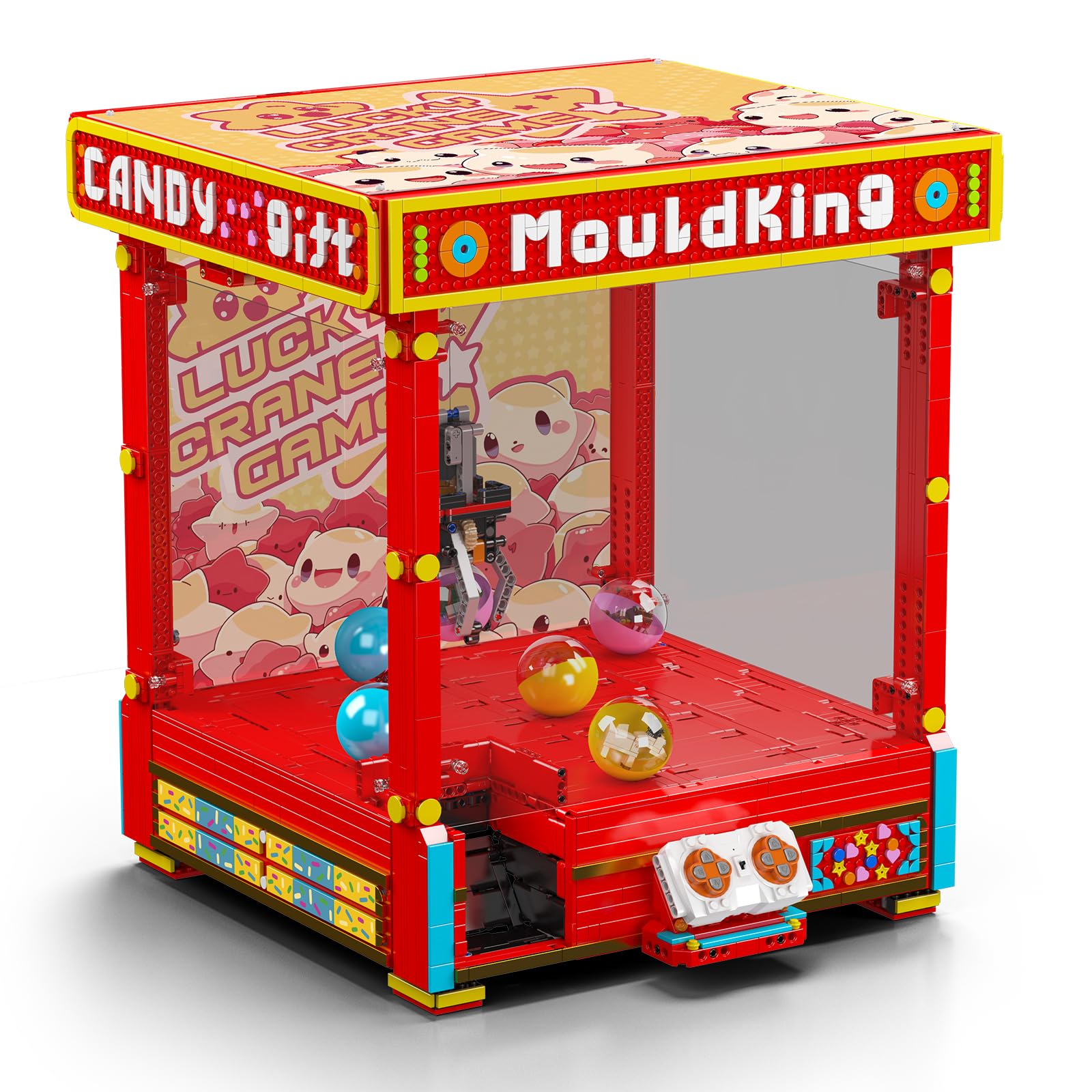 Mould King 10189 Greifmaschinen Baustein Spielzeugset APP ferngesteuert Greifautomat Greifer Spielautomat MOC Technik Klemmbausteine Bausatz Automatischer Verkaufsautomat elektronisches Arcade-Spiel
