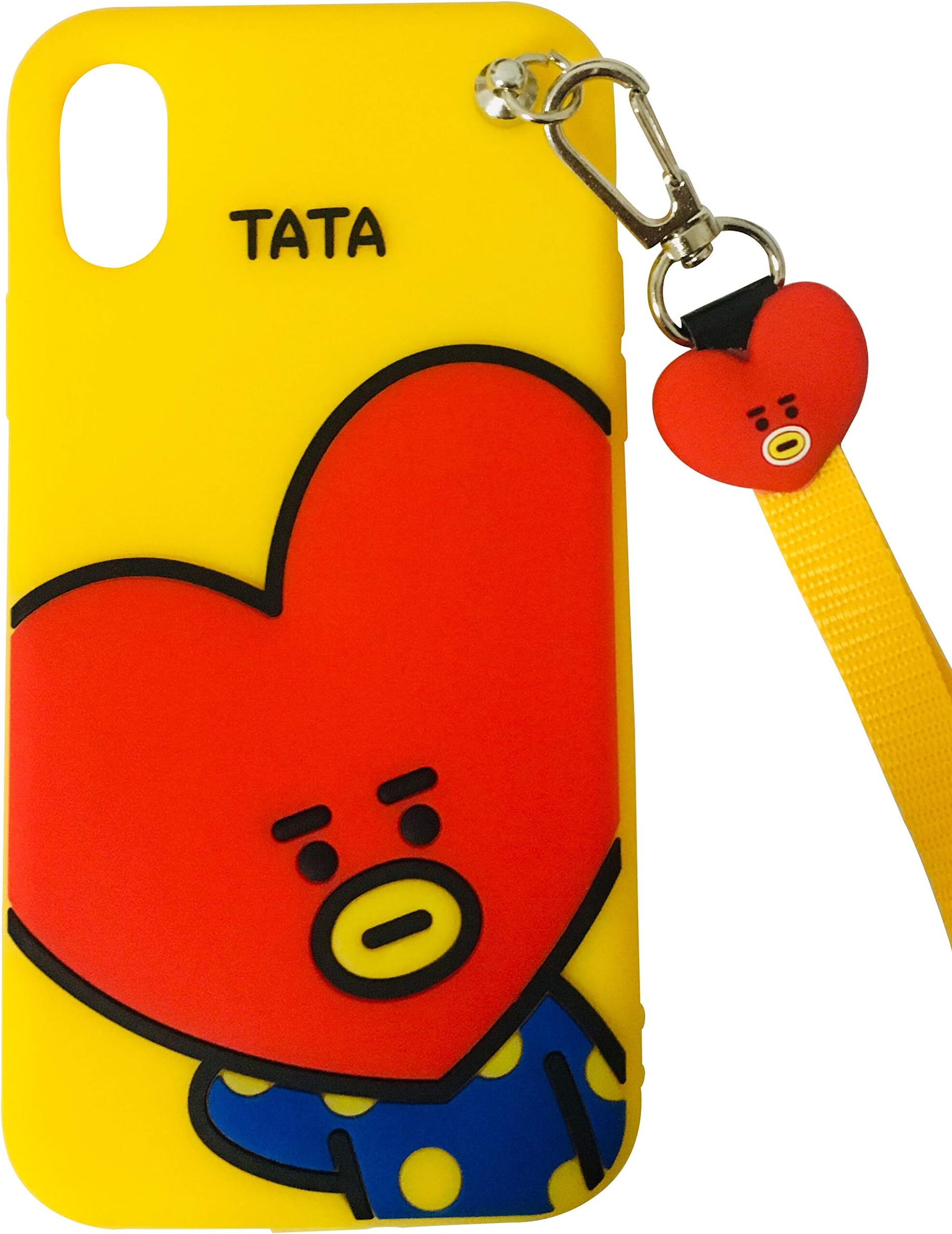 TopFunny Cases for iPhone Xs Max Case Silicone 3D Cute Cartoon Design Soft TPU Slim Fit Rubber Bumper Cover Shockproof Case with Wrist Strap Compatible with Apple iPhone Xs Max 6.5" Heart